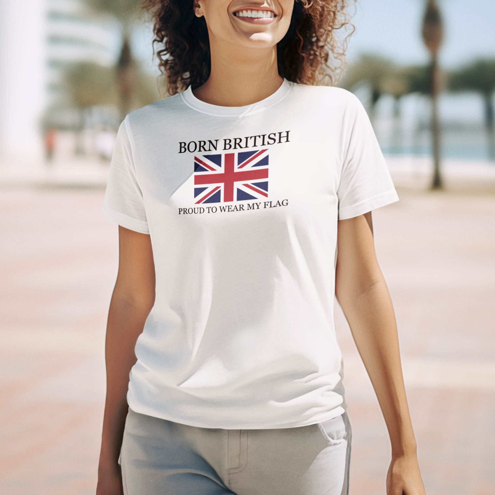 Born British T-Shirt: Union Jack Flag, UK Pride, Heritage GiftK