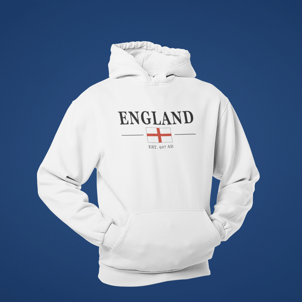 England Est. 927 AD Hoodie: St George Cross, English Heritage