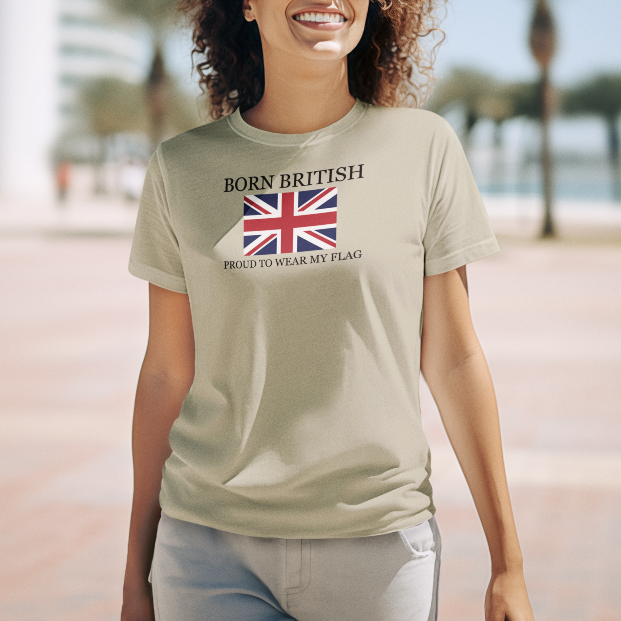 Born British T-Shirt: Union Jack Flag, UK Pride, Heritage GiftK