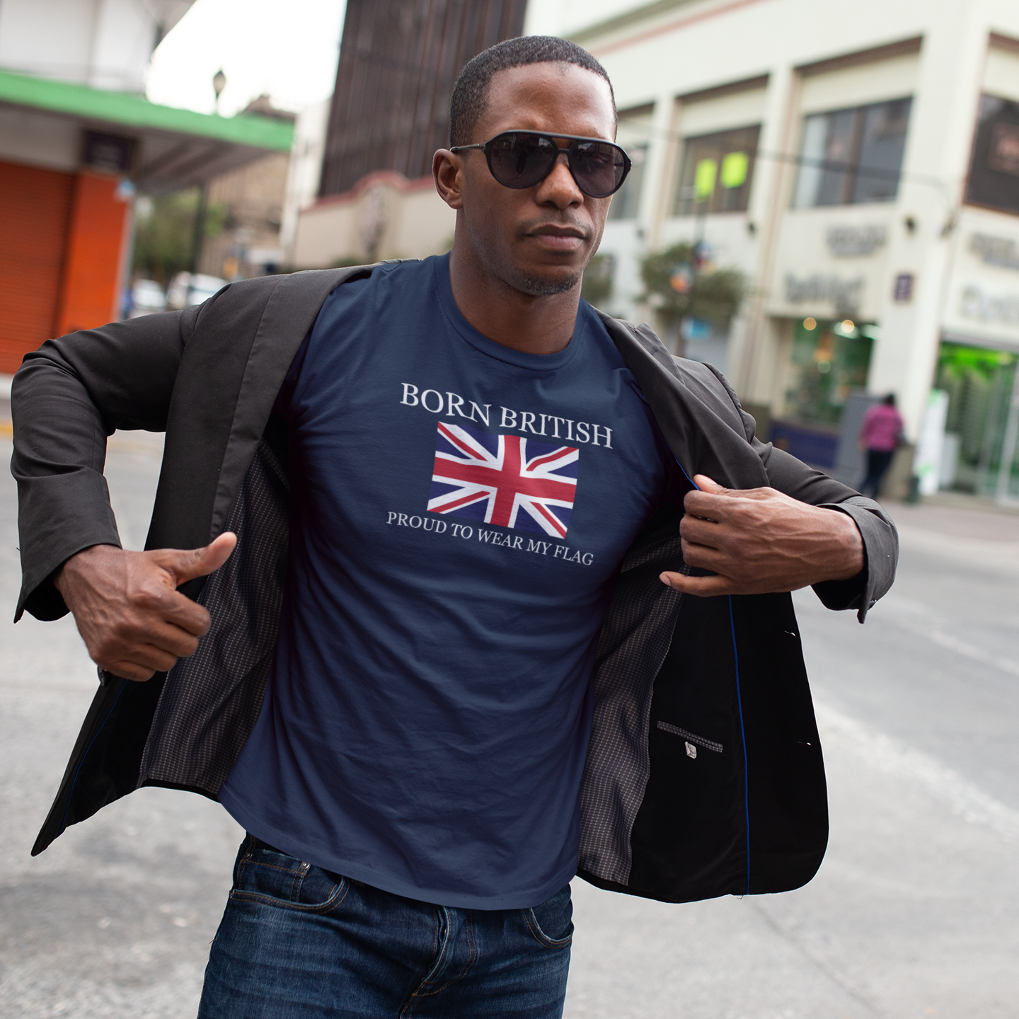 Born British T-Shirt: Union Jack Flag, UK Pride, Heritage GiftK