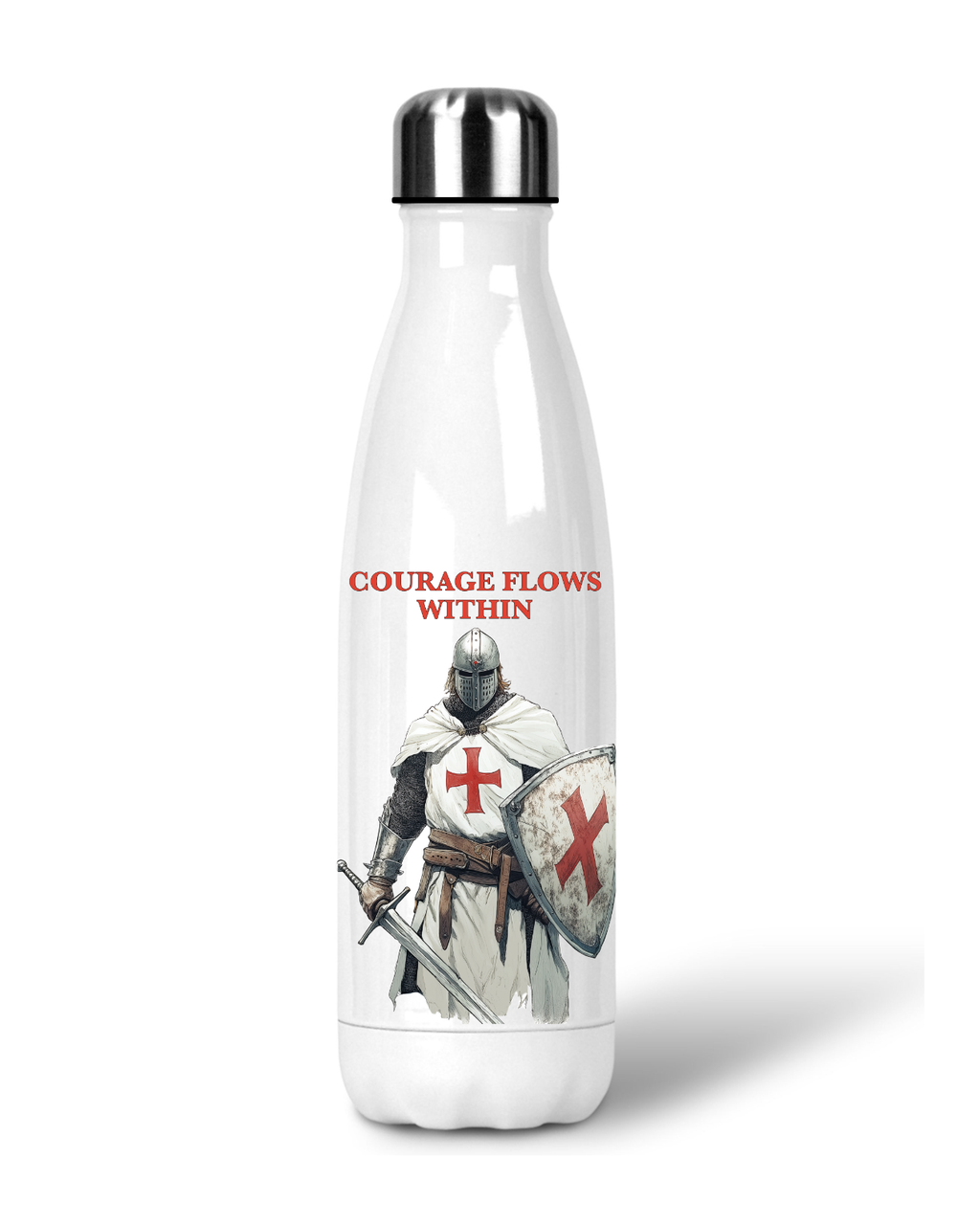 Templar Knight Thermos Flask – Medieval Stainless Steel Water Bottle
