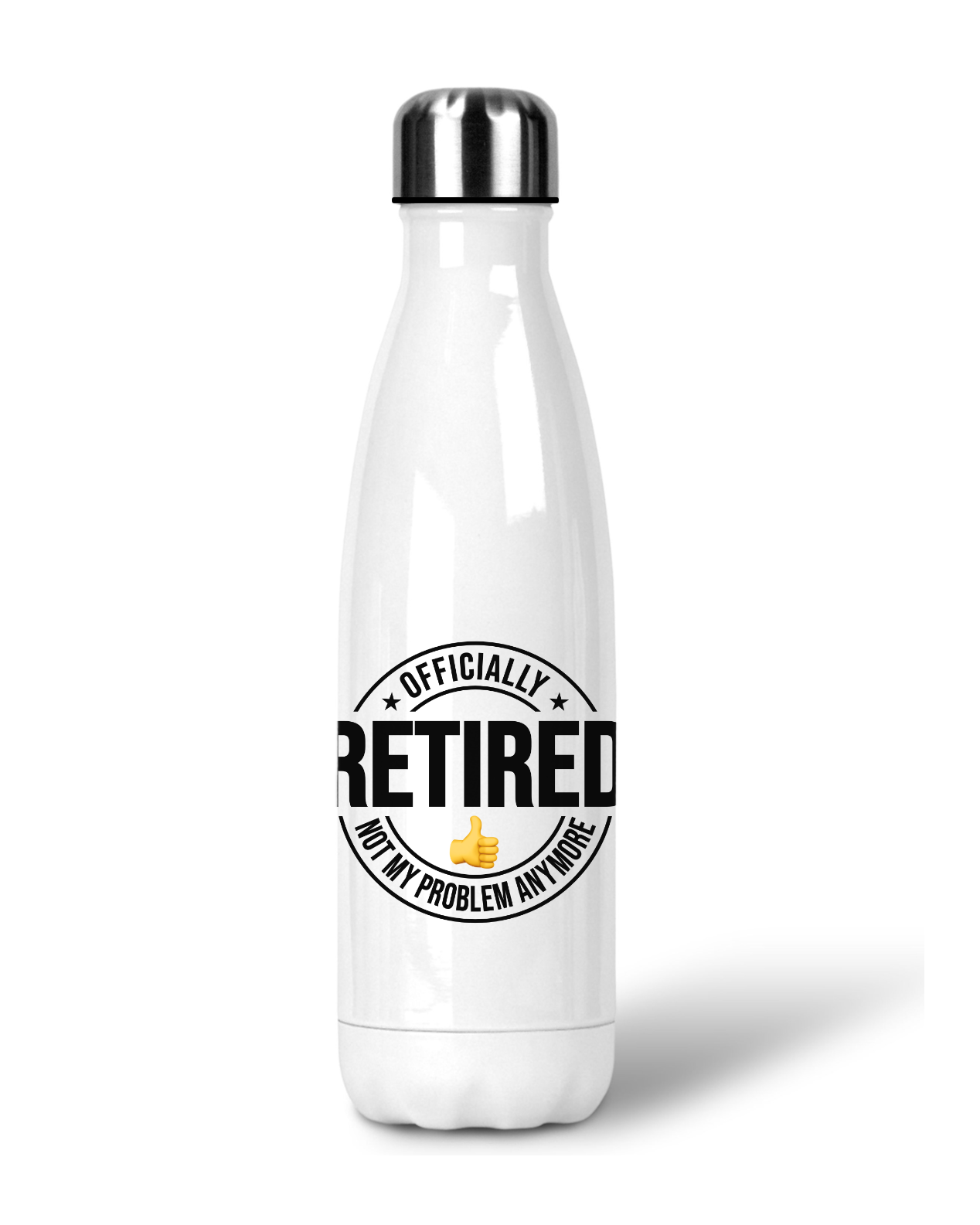 Officially Retired Stainless Steel Water Bottle: Humorous Retirement Gift