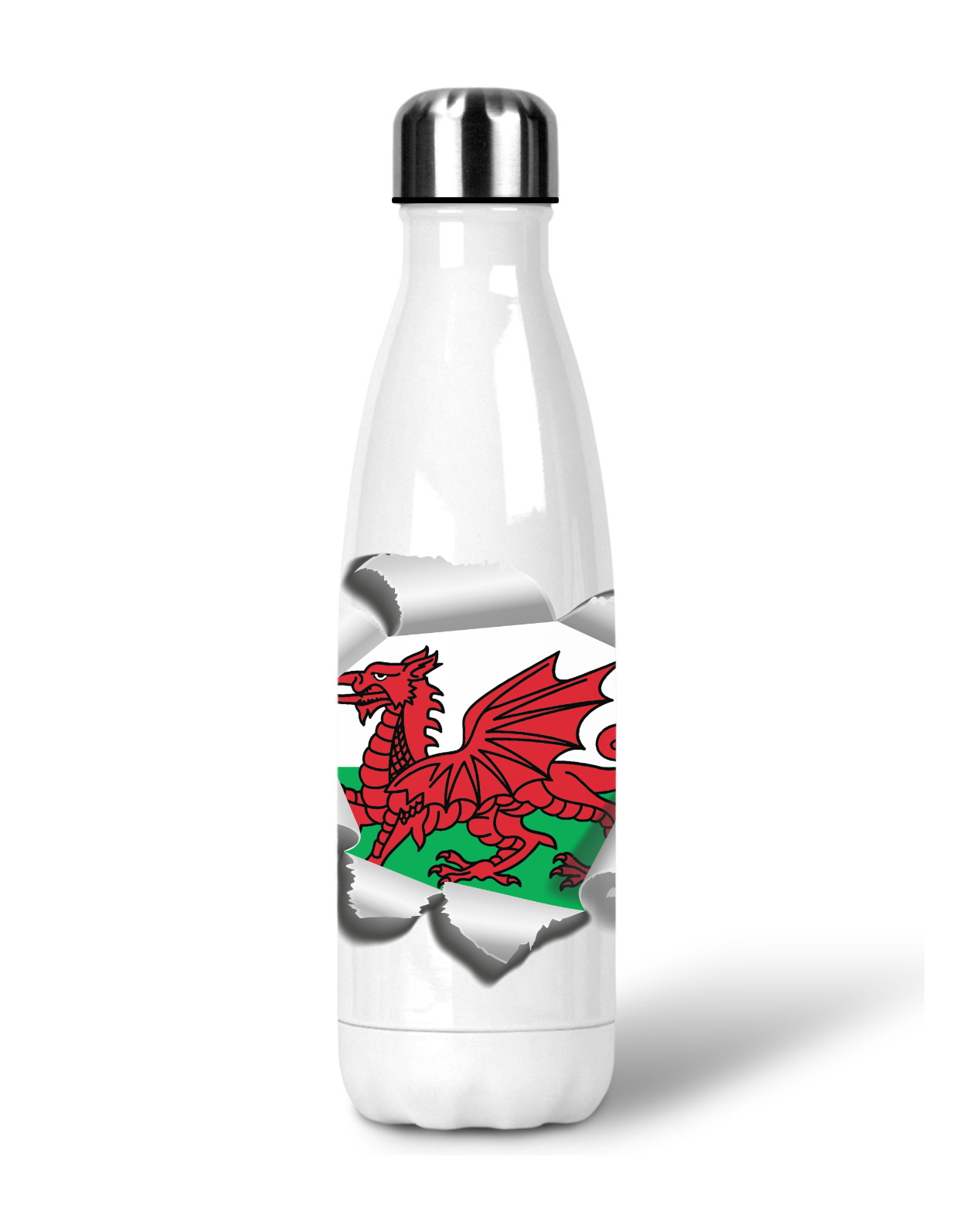 Welsh Flag Stainless Steel Water Bottle: Cymru Dragon Gift