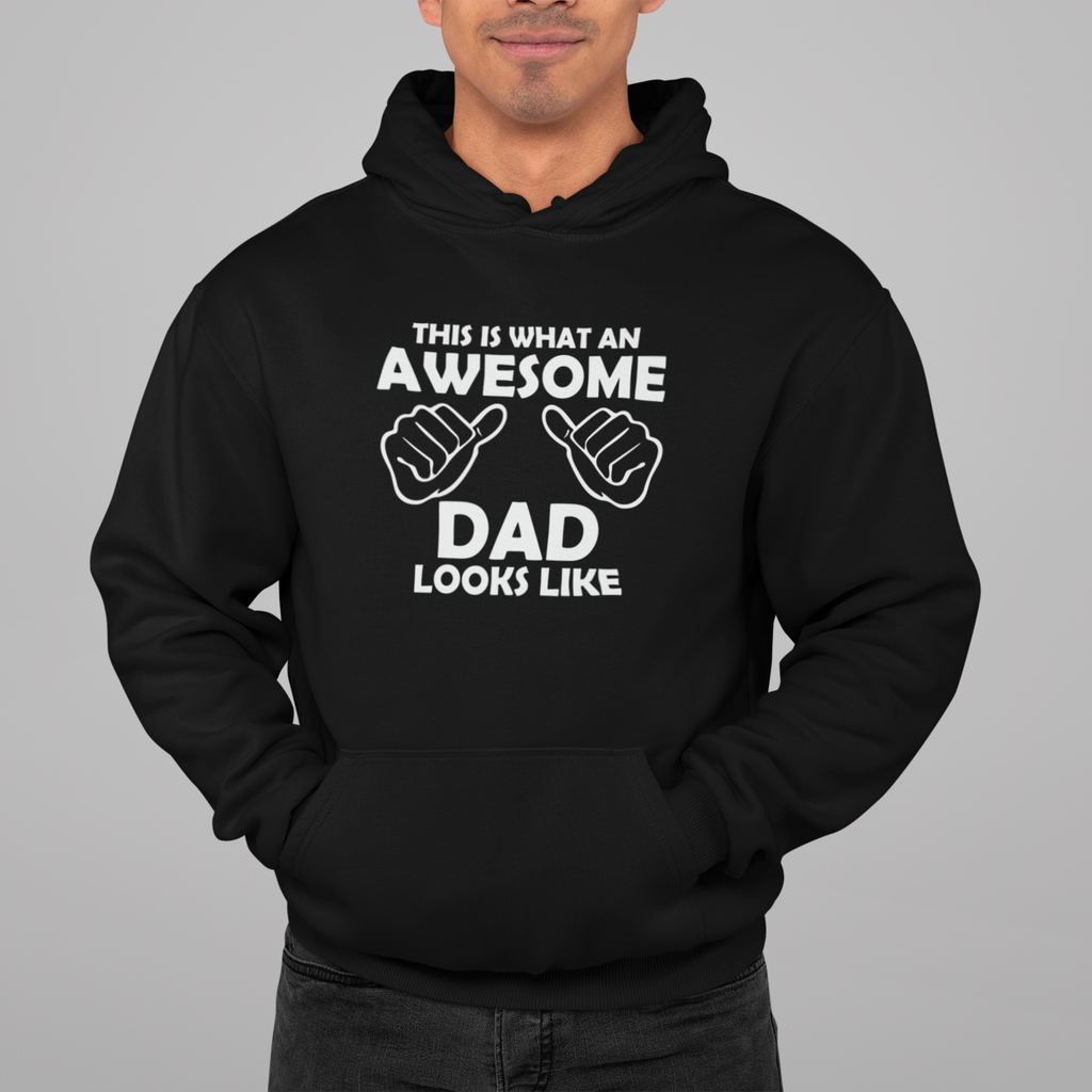 Awesome Dad Hoodie – Funny Father Gift with Thumbs Up Graphic