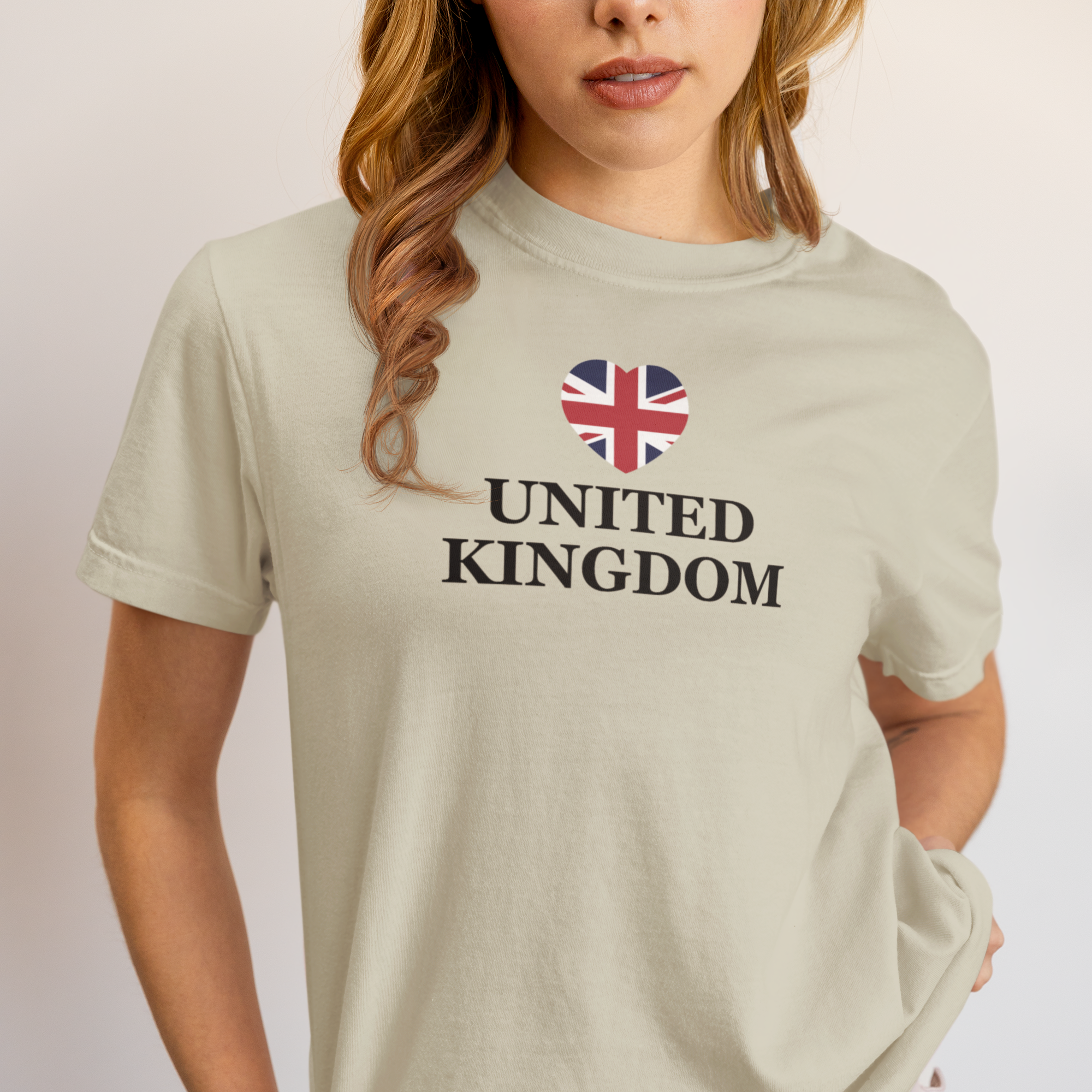Union Jack Heart T-Shirt: British Pride Souvenir, 100% Cotton