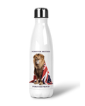 Union Jack Lion Insulated Bottle: British Pride Stainless Steel Water Bottle