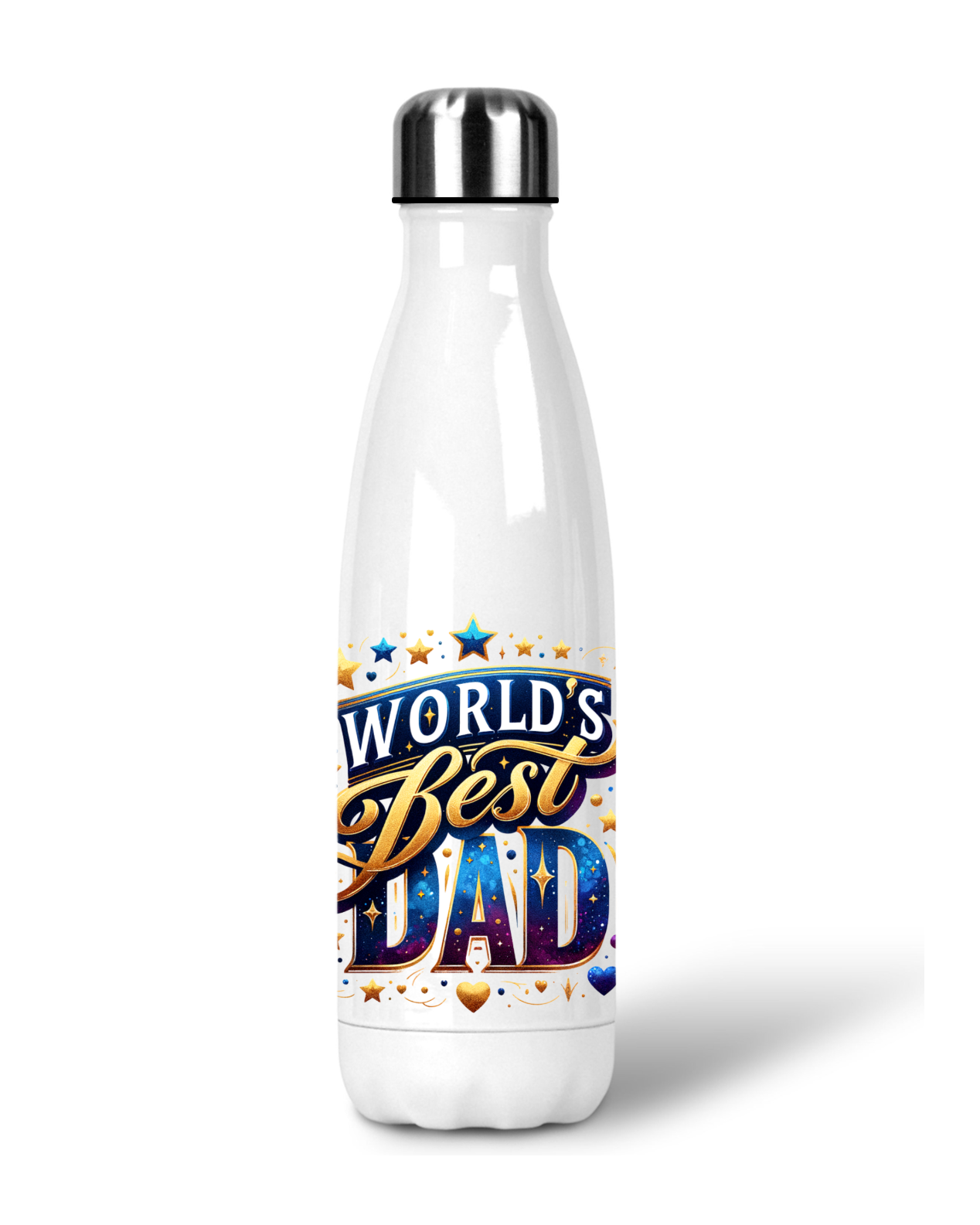 World's Best Dad 500ml Thermos Water Bottle – Stainless Steel Water Bottle – Father's Day Gift – Unique Gift for Him