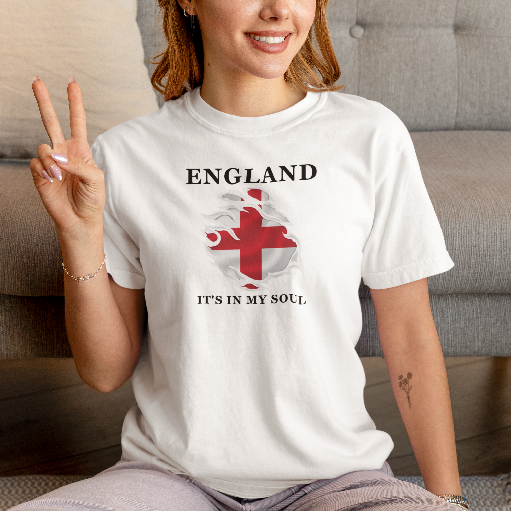 England St. George's Cross T-Shirt: Patriotic English Pride Cotton Tee