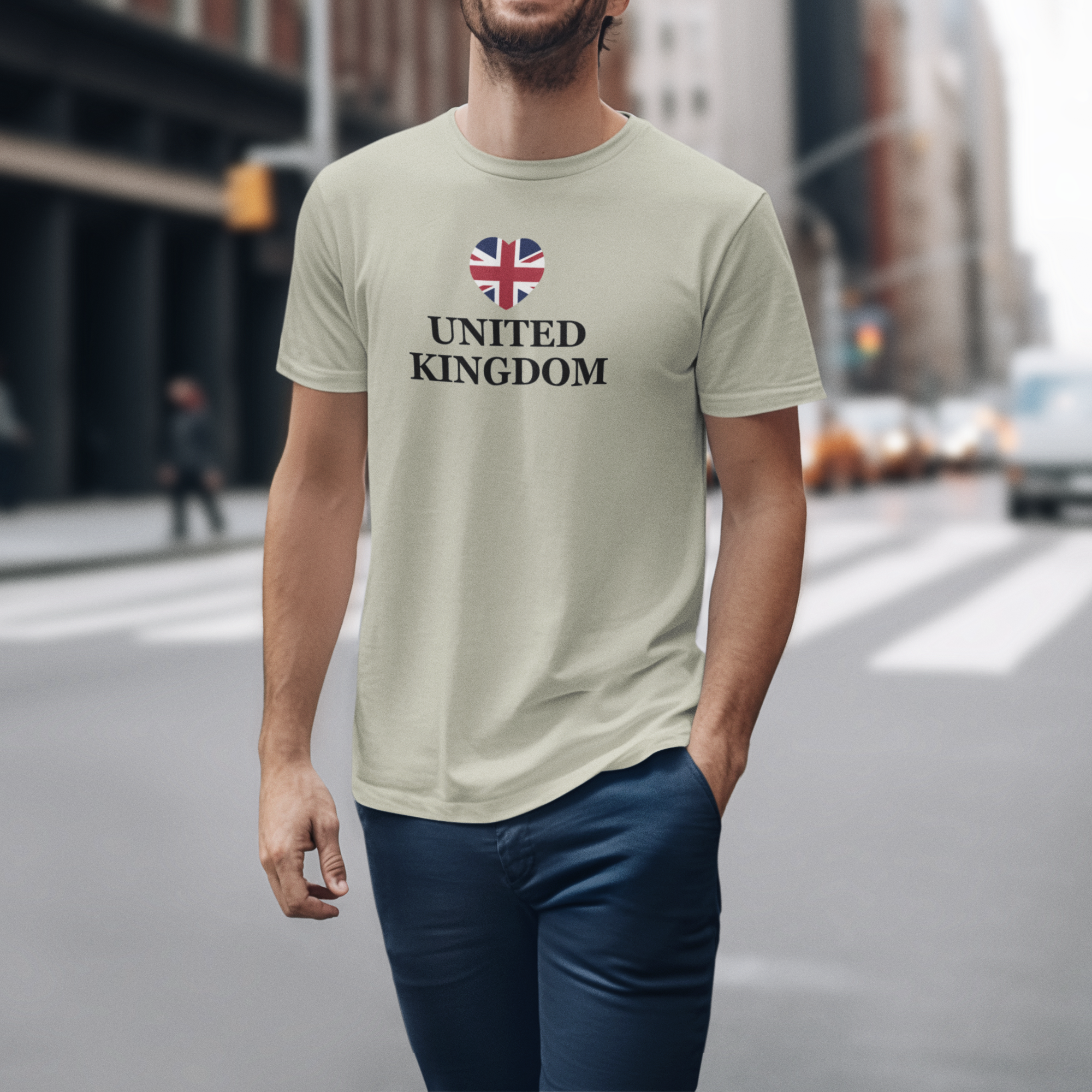 Union Jack Heart T-Shirt: British Pride Souvenir, 100% Cotton