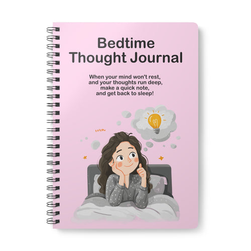 Bedtime Thought Journal: A5 Spiral Notebook for Anxiety Relief