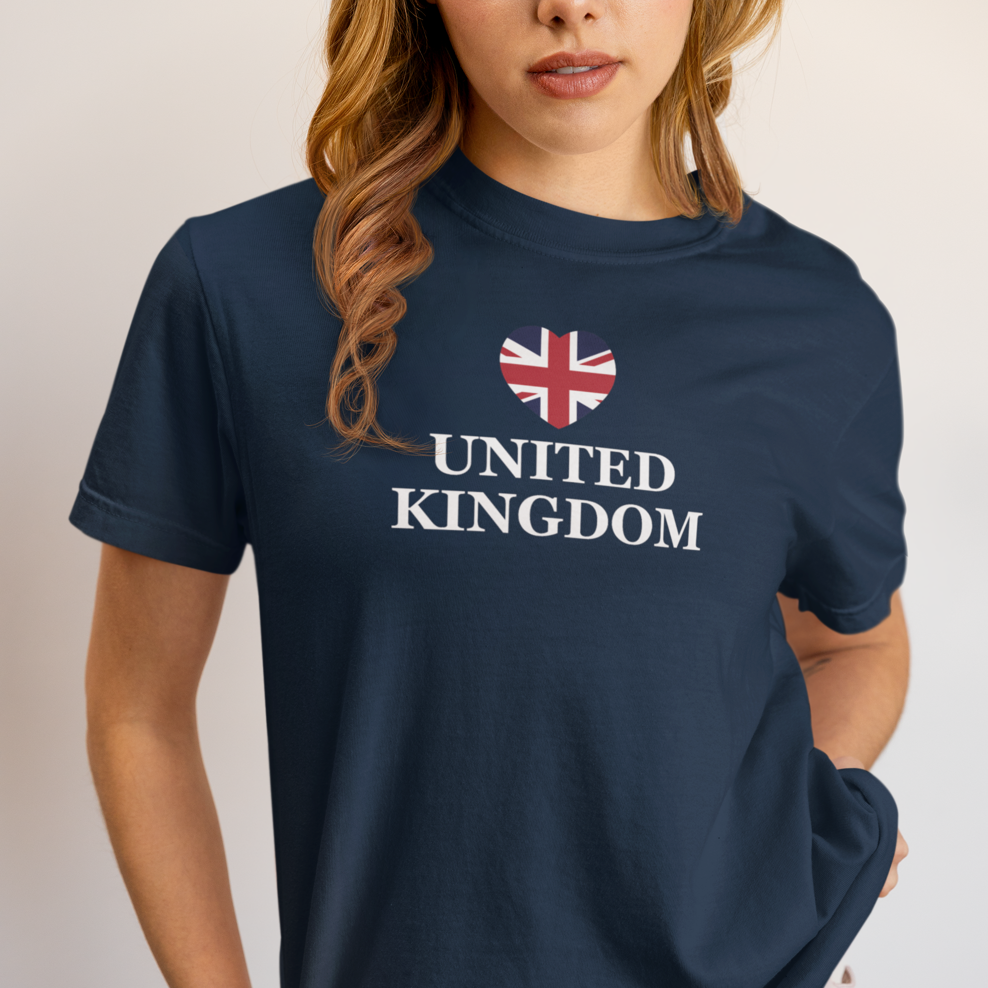 Union Jack Heart T-Shirt: British Pride Souvenir, 100% Cotton