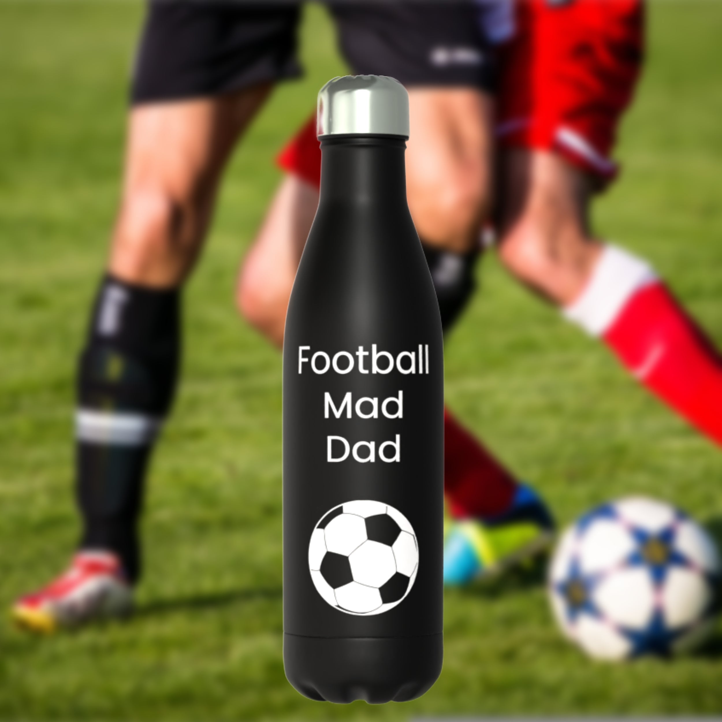 Football Dad Metal Thermos: 500ml Hot/Cold Drinks Bottle