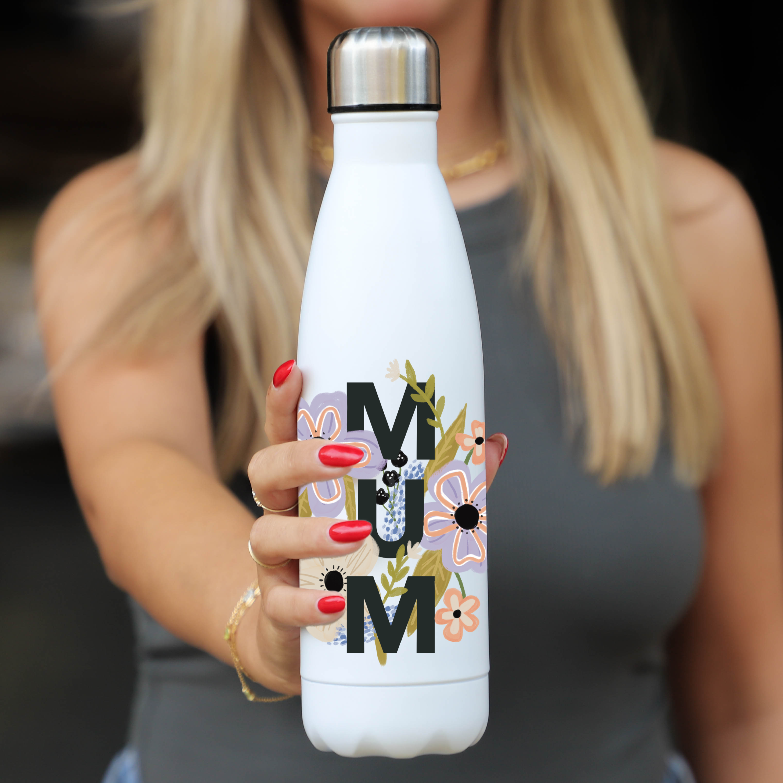 Floral Mum 500ml Water Bottle