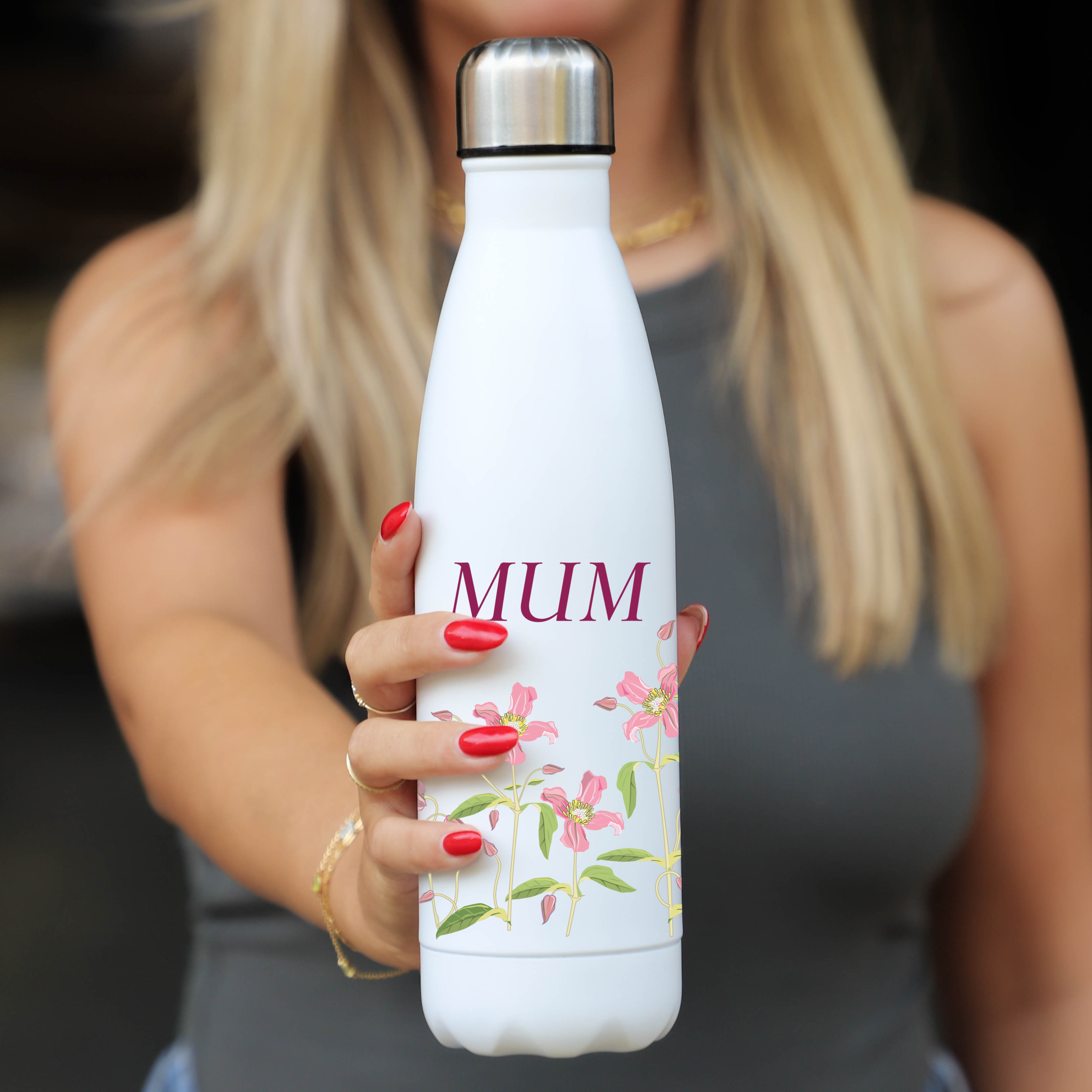 Floral design water bottle for Mum - Classic 500ml Thermos