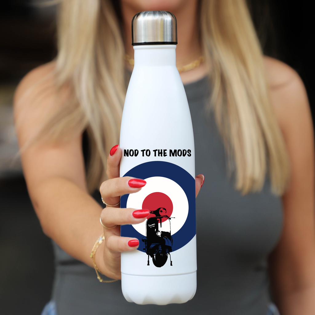 Mod Scooter Metal Thermos: 500ml Hot/Cold Drinks Bottle