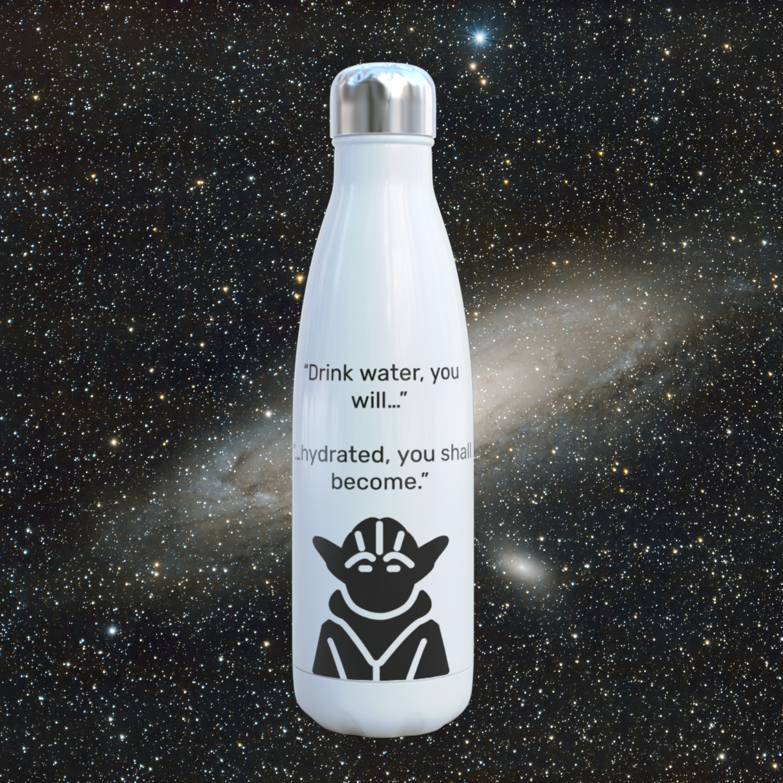 Star Wars Yoda Thermos White Drinks Bottle - Star Wars Fan Gift, Stainless Water Bottle