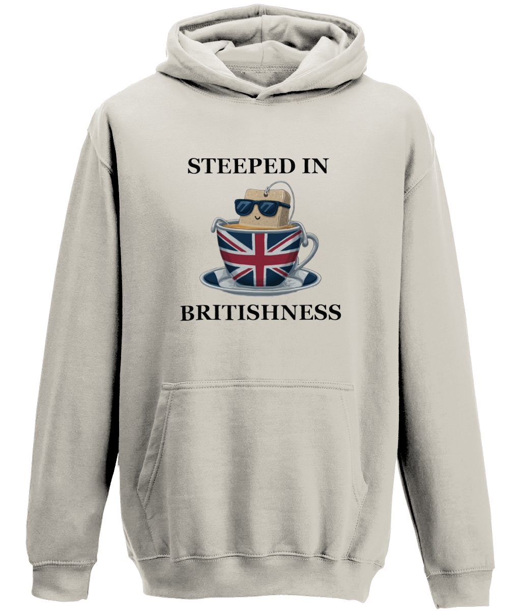 Funny British Tea Hoodie: Union Jack Teacup, British Pride