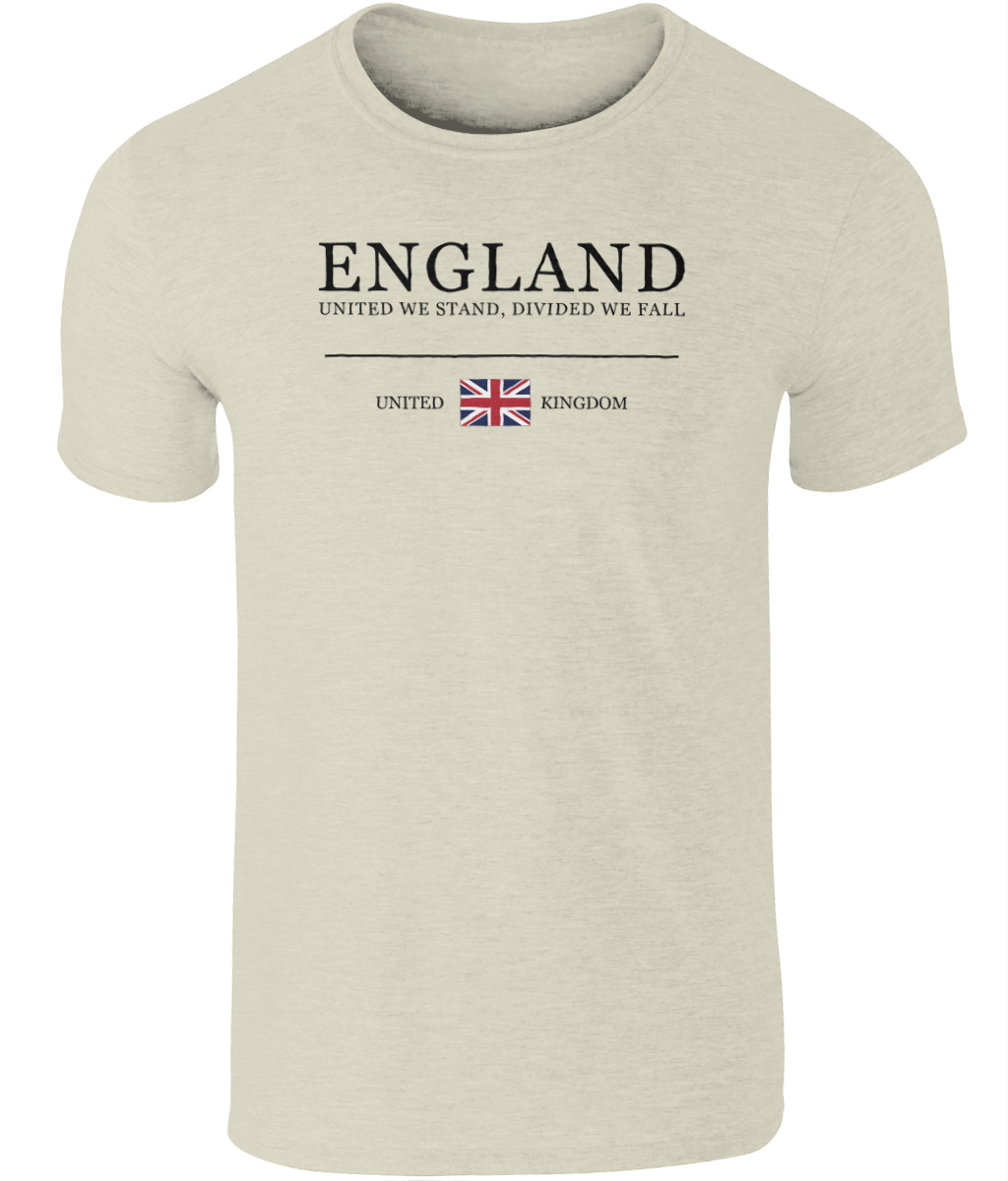 England T-Shirt: Union Jack Pride, United We Stand - 100% Cotton