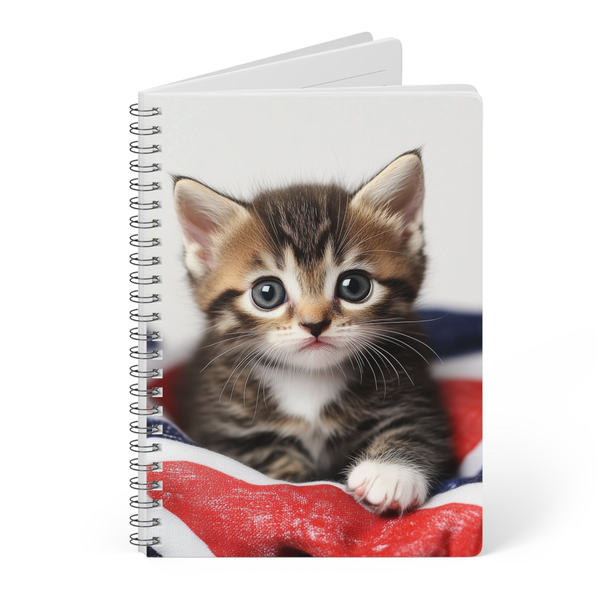 Cute Tabby Kitten - A5 Spiral Notebook