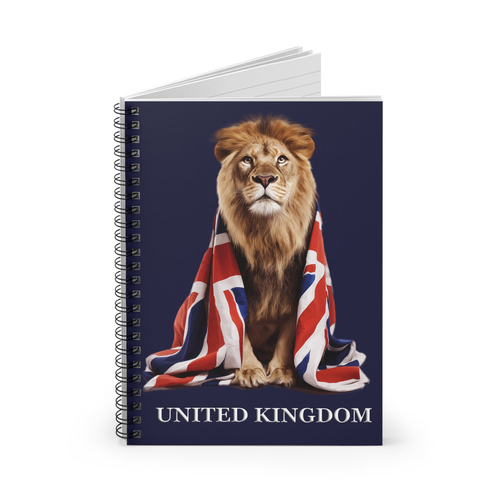 United Kingdom - A5 Spiral Notebook - Regal British Lion