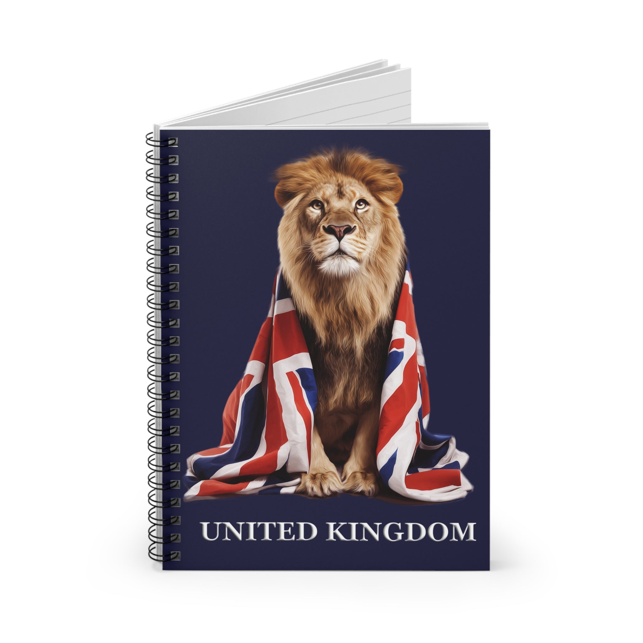 United Kingdom - A5 Spiral Notebook - Regal British Lion