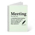 Meeting definition spiral A5 notebook