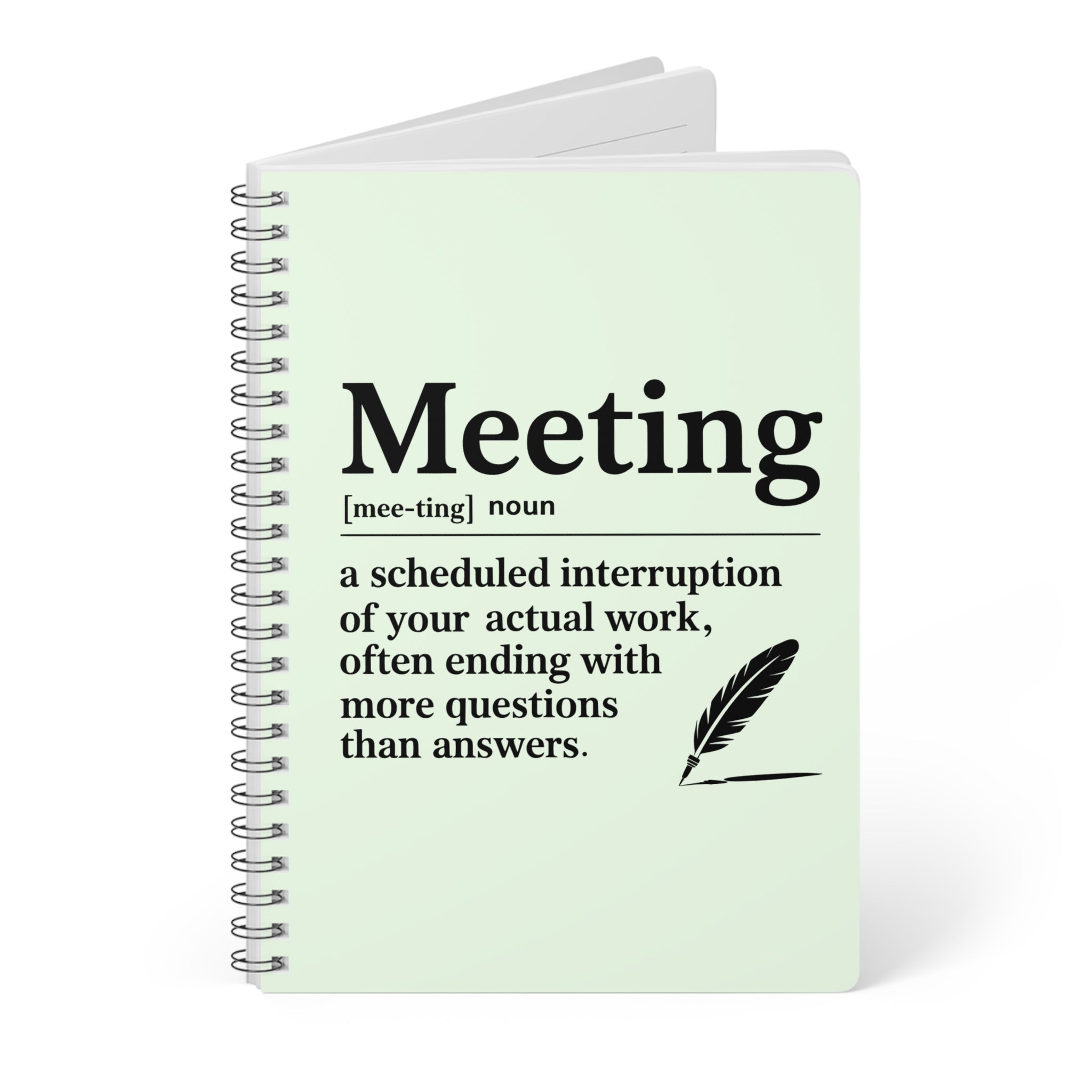 Meeting definition spiral A5 notebook