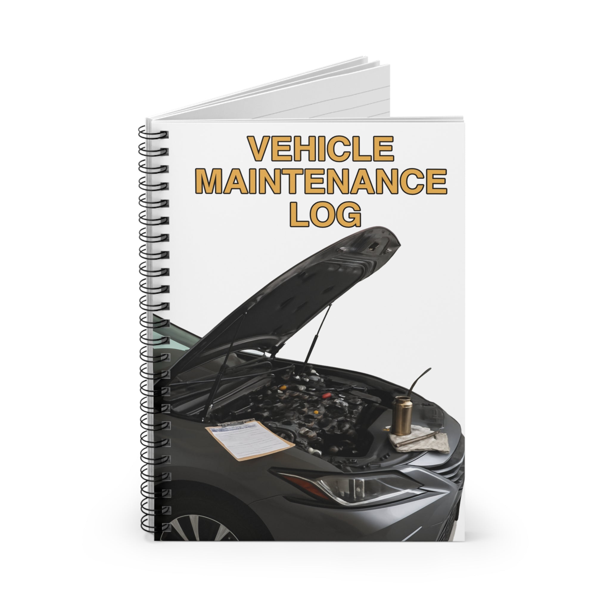 Car Maintenance Log - A5 Spiral Notebook