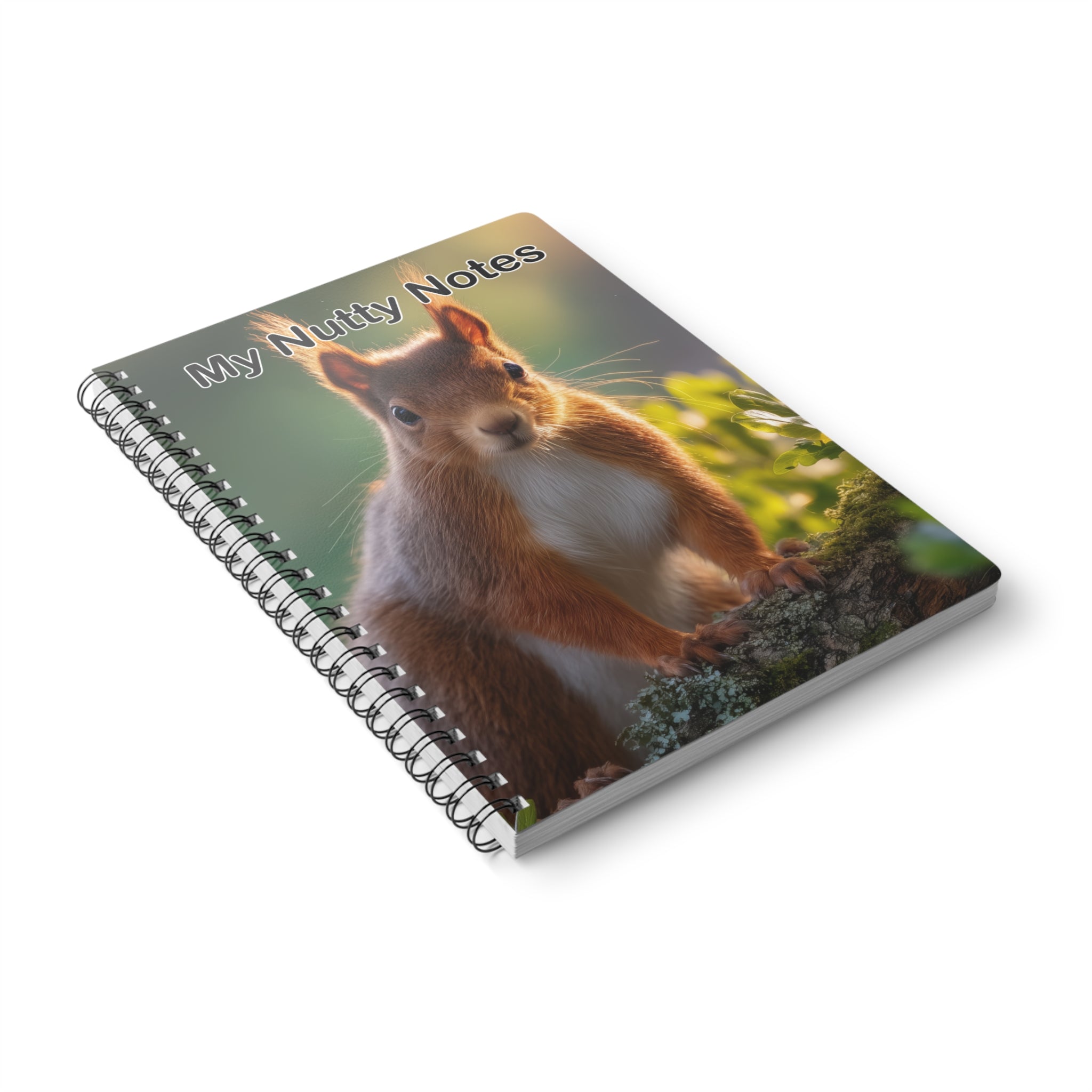 Nutty Notes Squirrel A5 Spiral Notebook