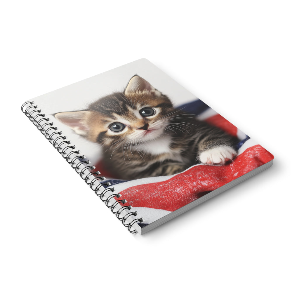 Cute Tabby Kitten - A5 Spiral Notebook