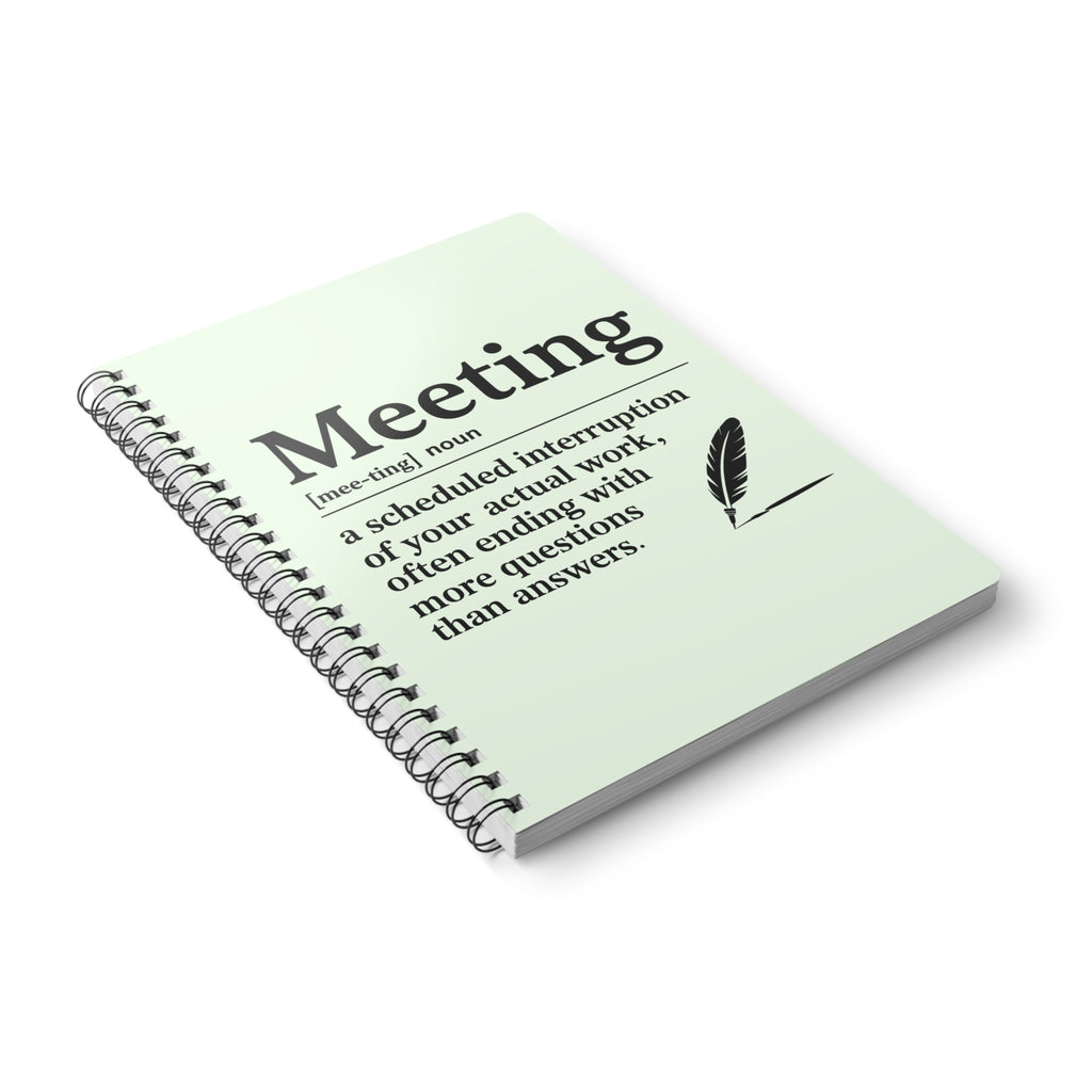 Meeting definition spiral A5 notebook