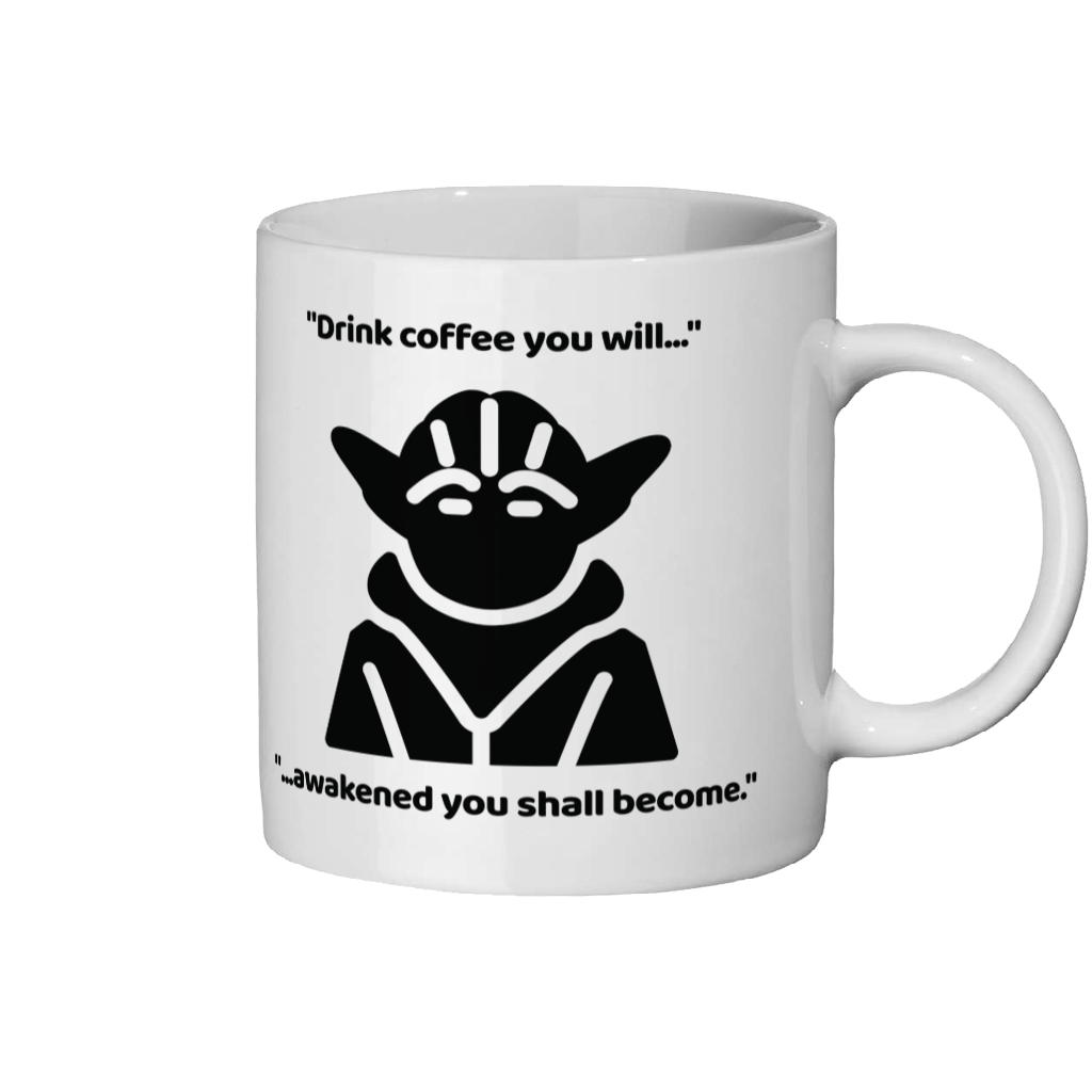 Yoda Coffee Mug 11oz - Drink Coffee You Will - Ceramic Star Wars Gift