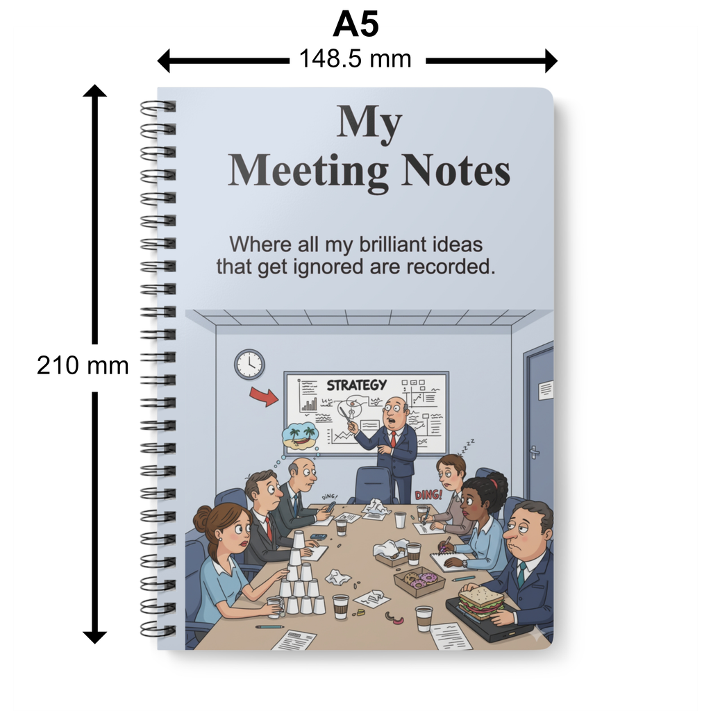 My Meeting Notes: A5 Spiral Notebook for Meetings