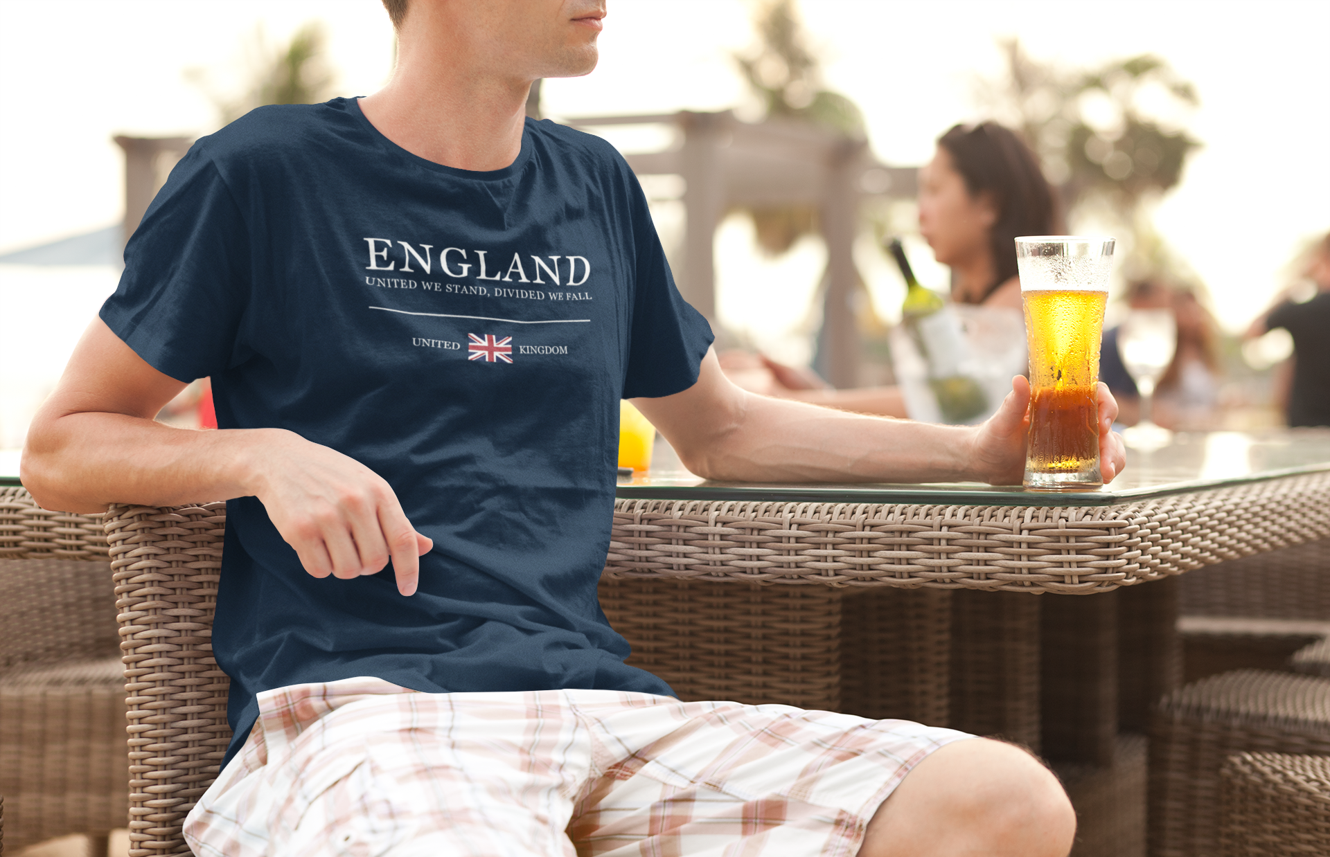 England T-Shirt: Union Jack Pride, United We Stand - 100% Cotton