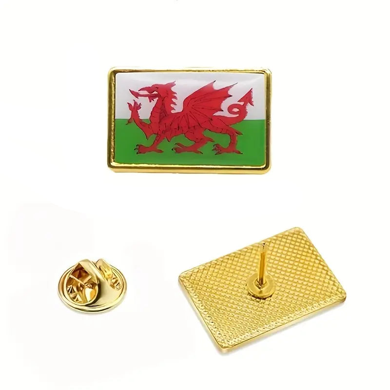 Welsh Flag Pin Badge - Metal Wales Dragon Badge