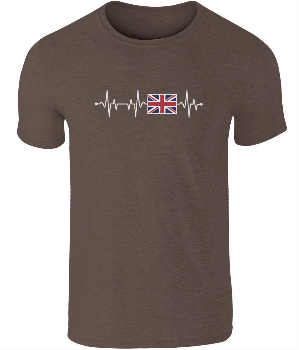 Union Jack Heartbeat Tee – Cotton British Flag T-Shirt