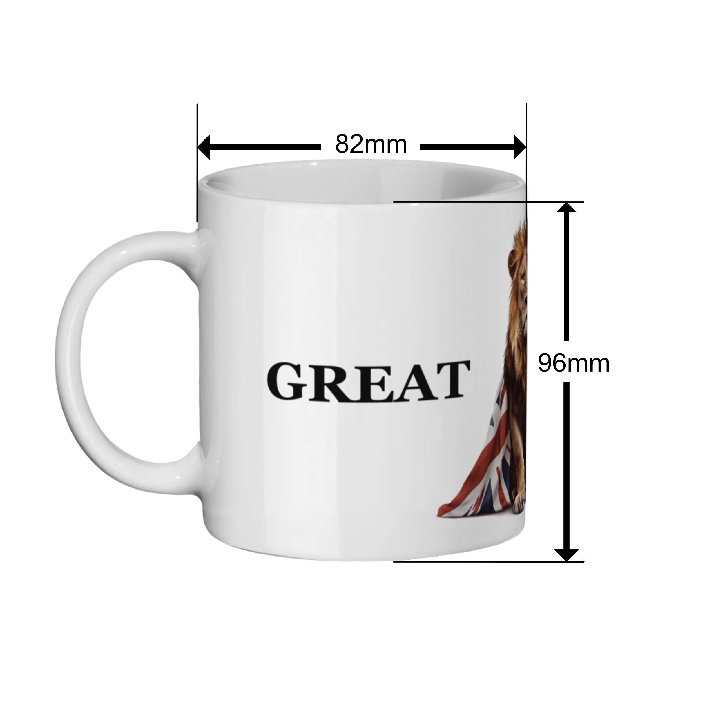British Lion Coffee Mug: Patriotic England Souvenir Gift