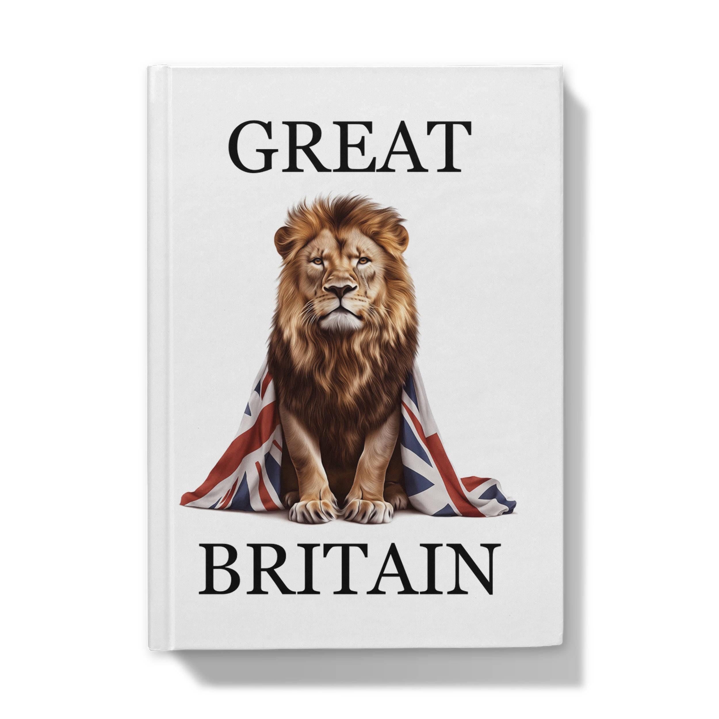 Union Jack Lion Hardback Journal: British Pride A5/A4 Notebook