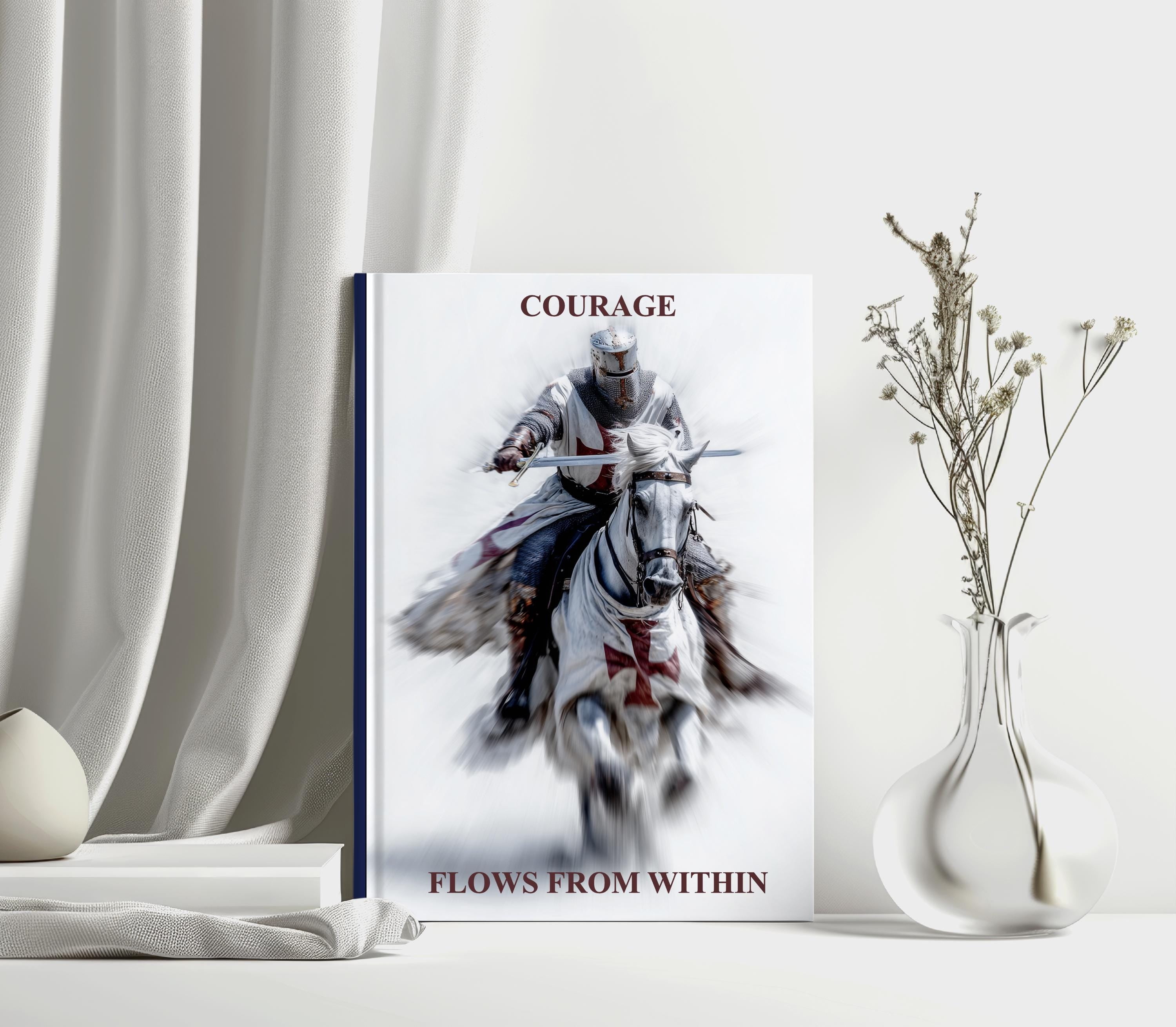 Knight Templar Hardback Journal: Medieval Crusader Notebook, Lined/Plain/Graph Pages