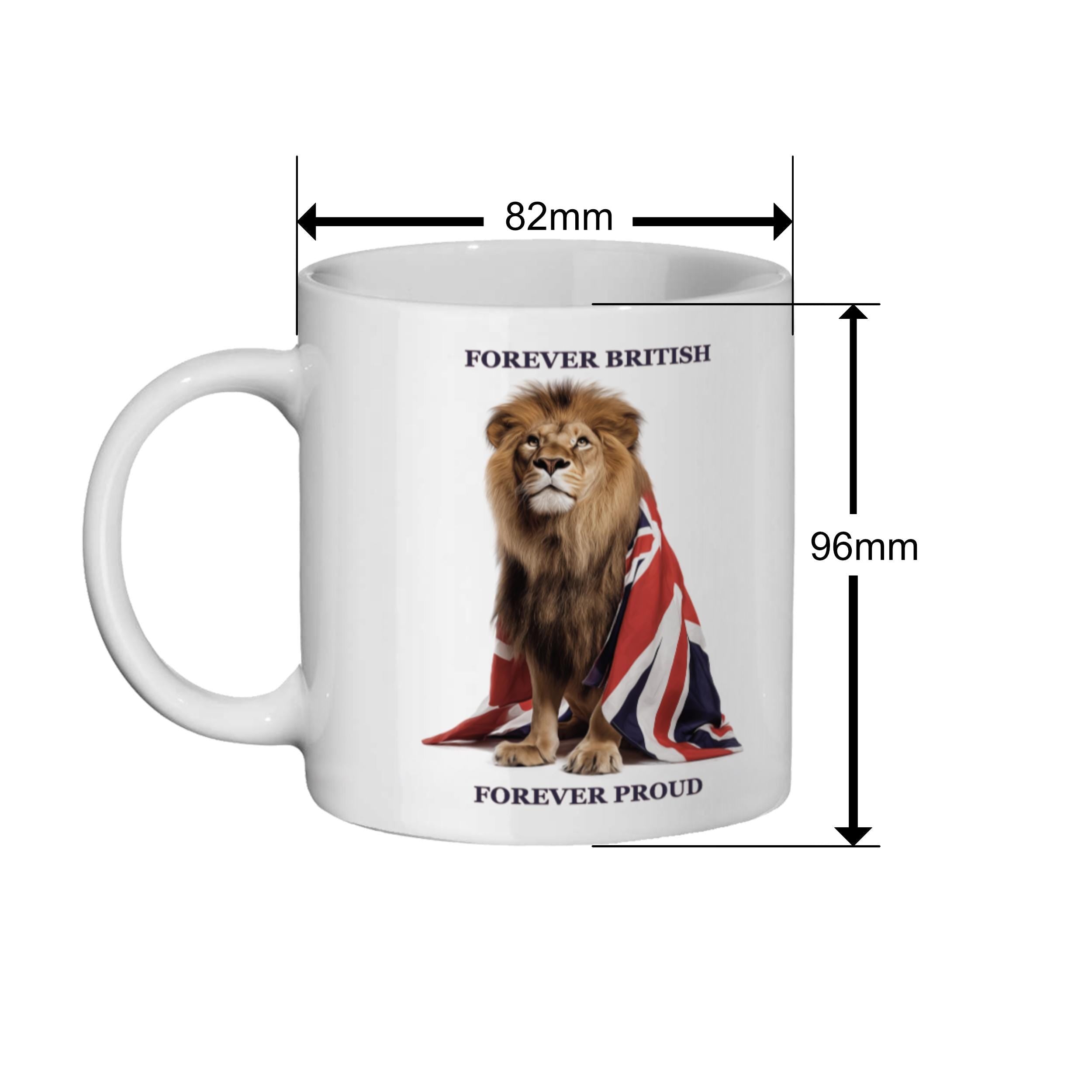 British Lion Coffee Mug: Union Jack UK Pride Gift