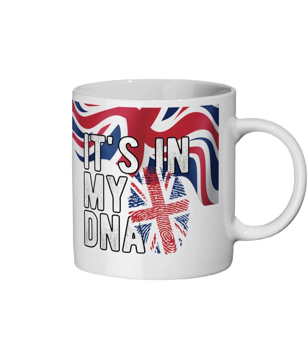 Union Jack Mug: British Pride UK Flag Fingerprint Coffee Cup