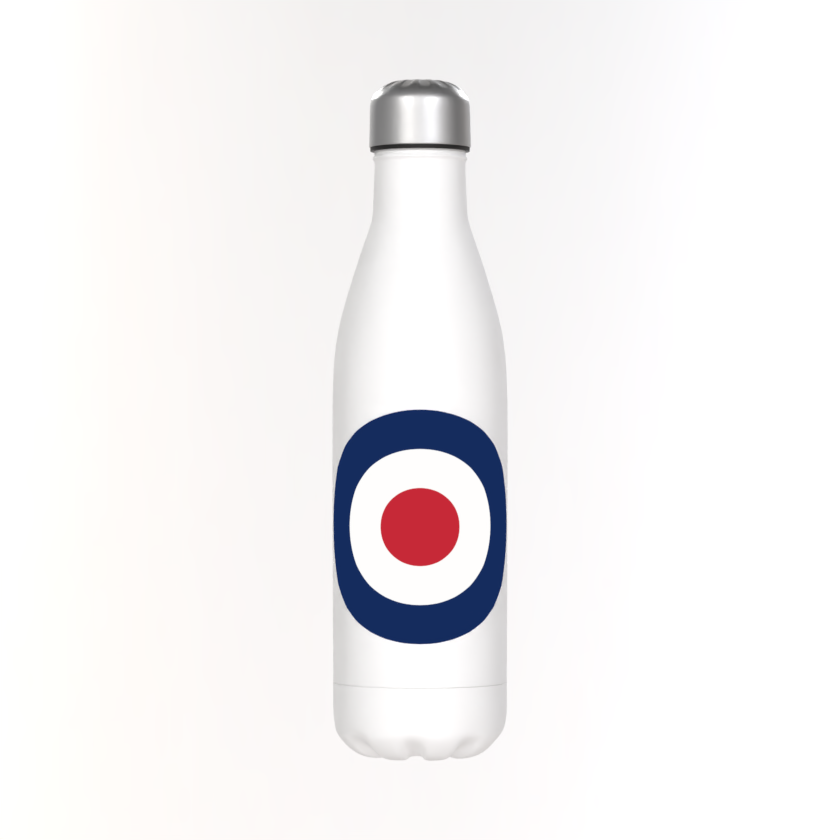 MOD Target Metal Thermos: 500ml White Hot/Cold Drinks Bottle
