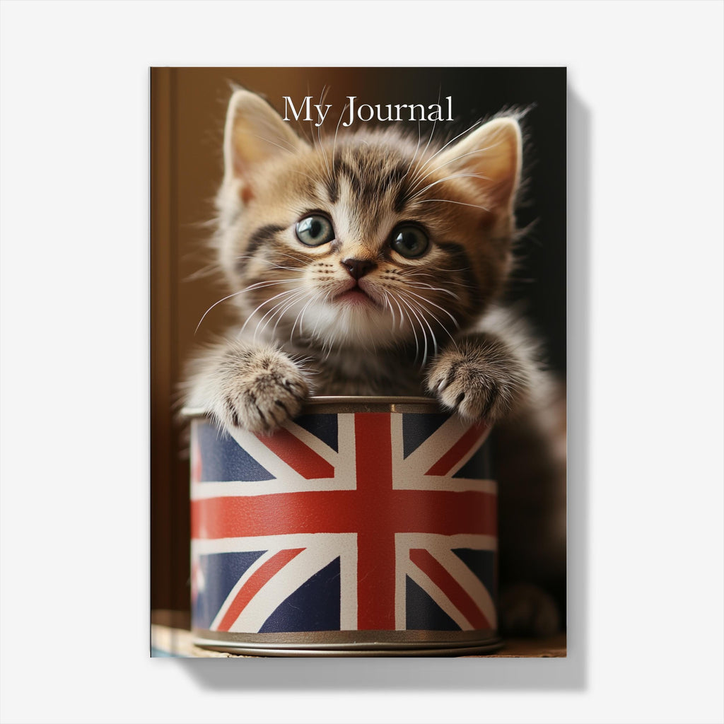 Tabby Kitten Hardback Journal: British Cat Lover Notebook - A5/A4