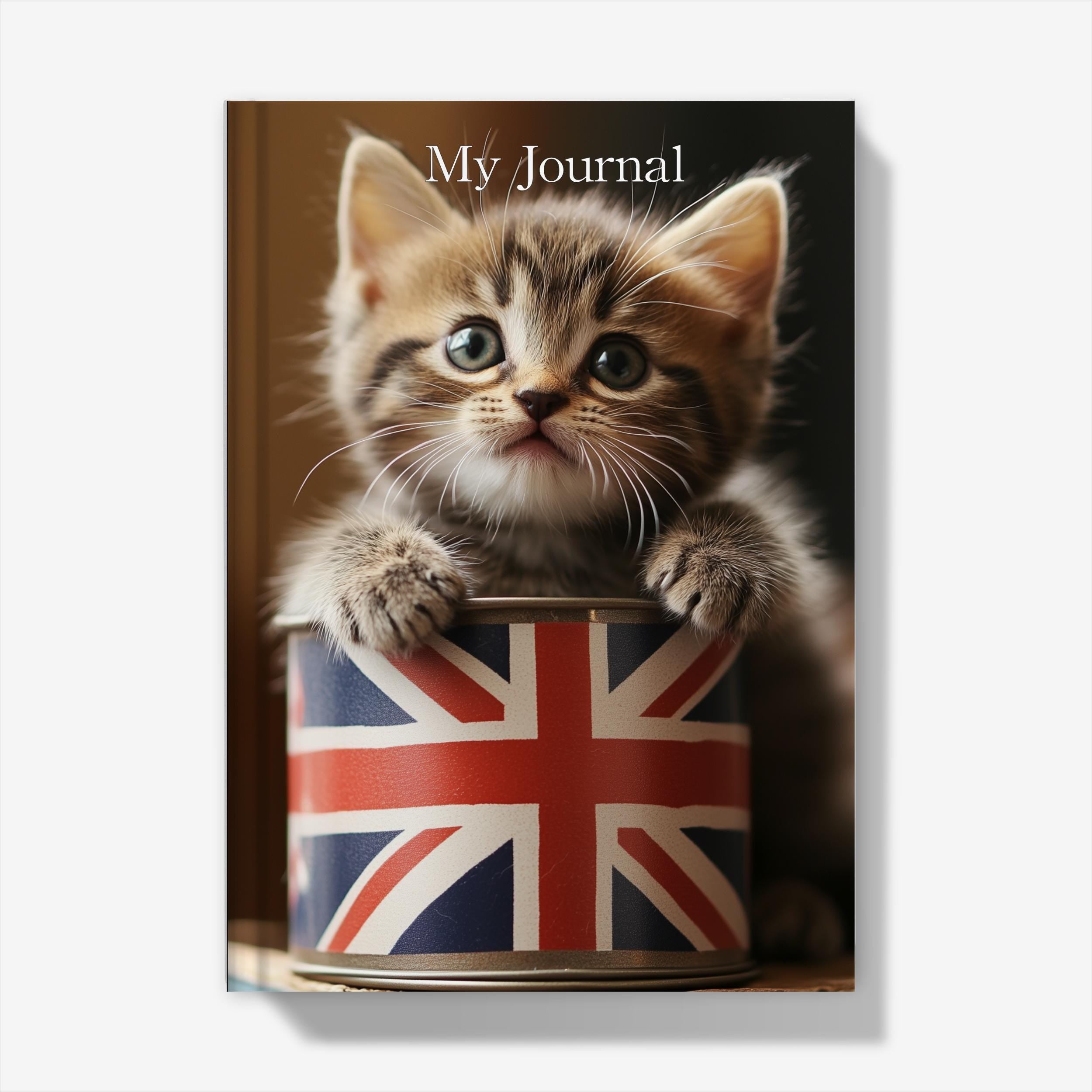 Tabby Kitten Hardback Journal: British Cat Lover Notebook - A5/A4