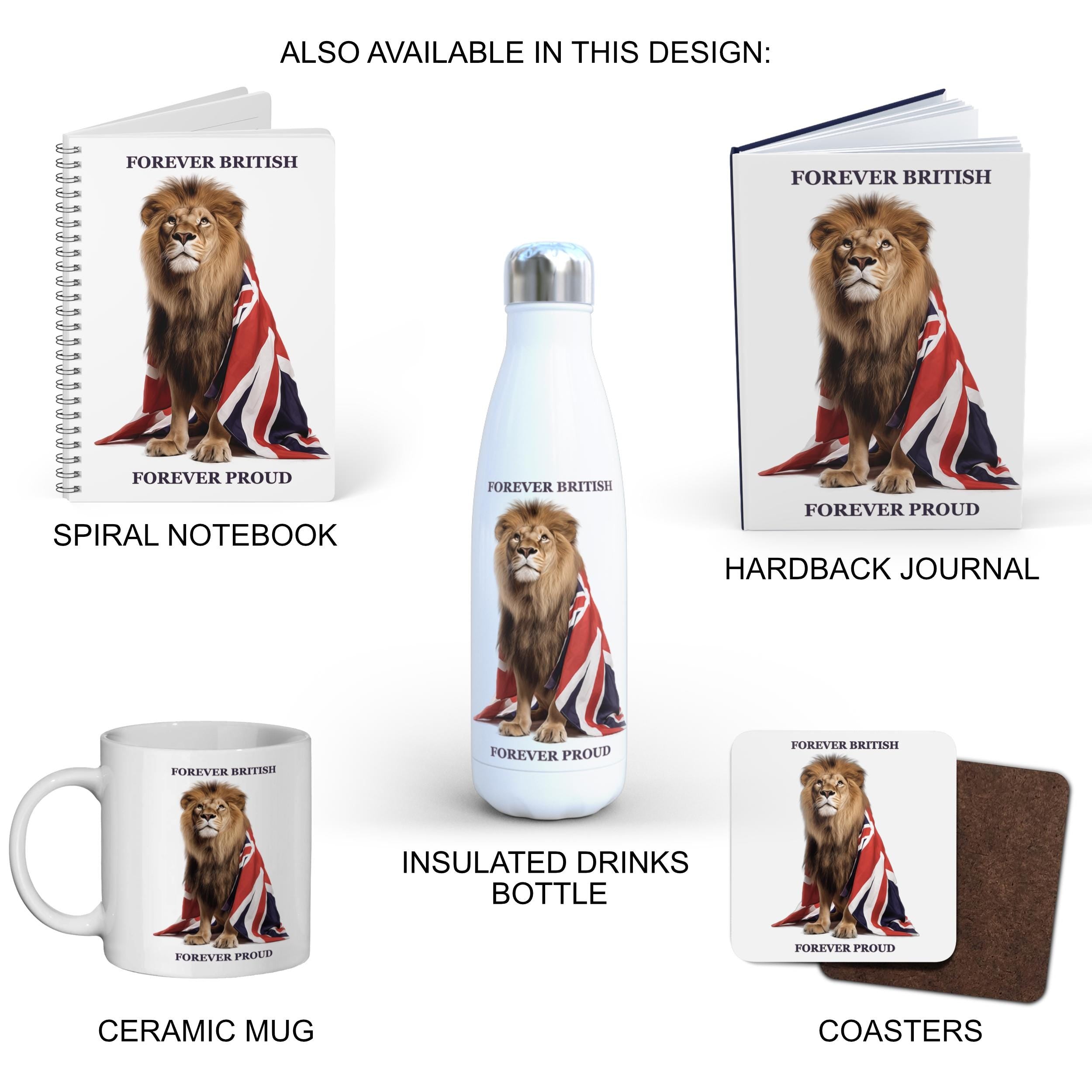 Regal Lion Union Jack Hardback Journal: British Pride A5/A4 Notebook