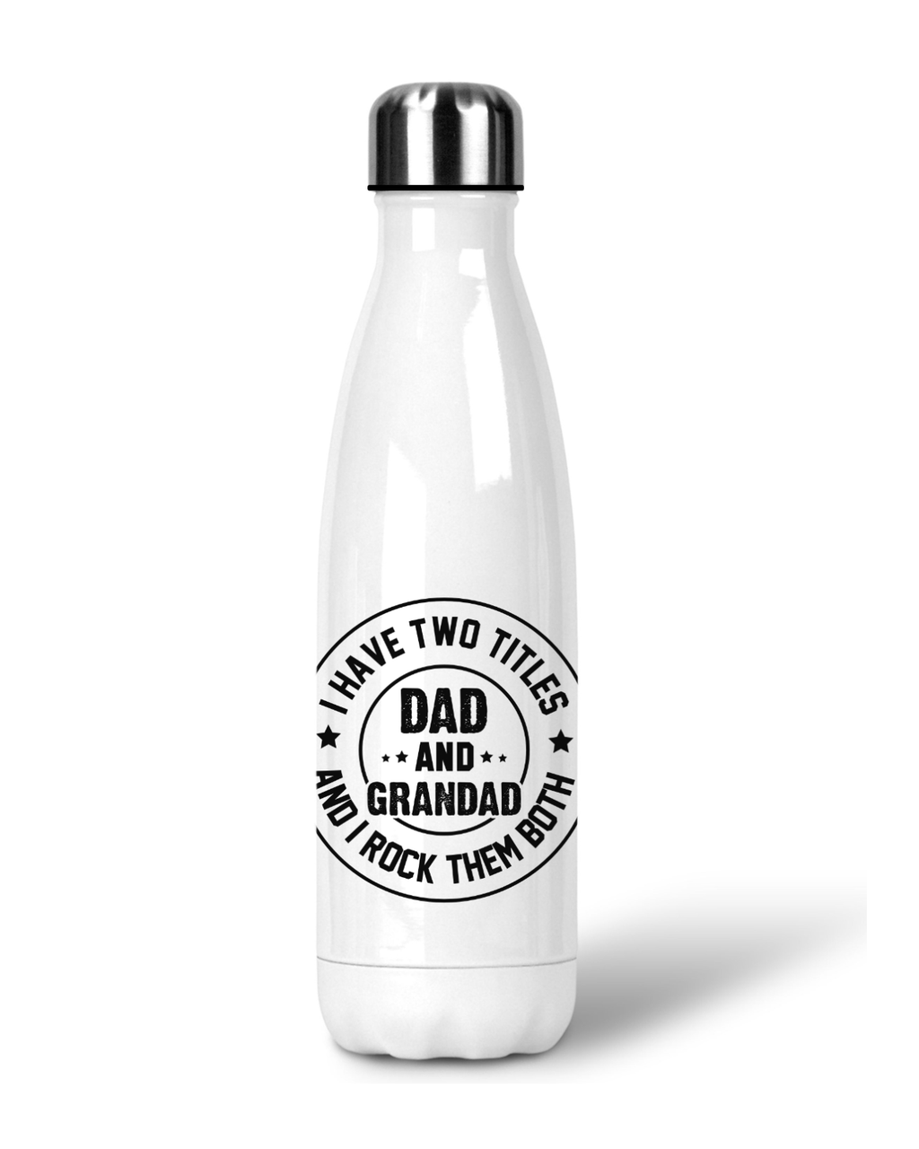 500ml Insulated Stainless Steel Water Bottle - Dad and Grandad