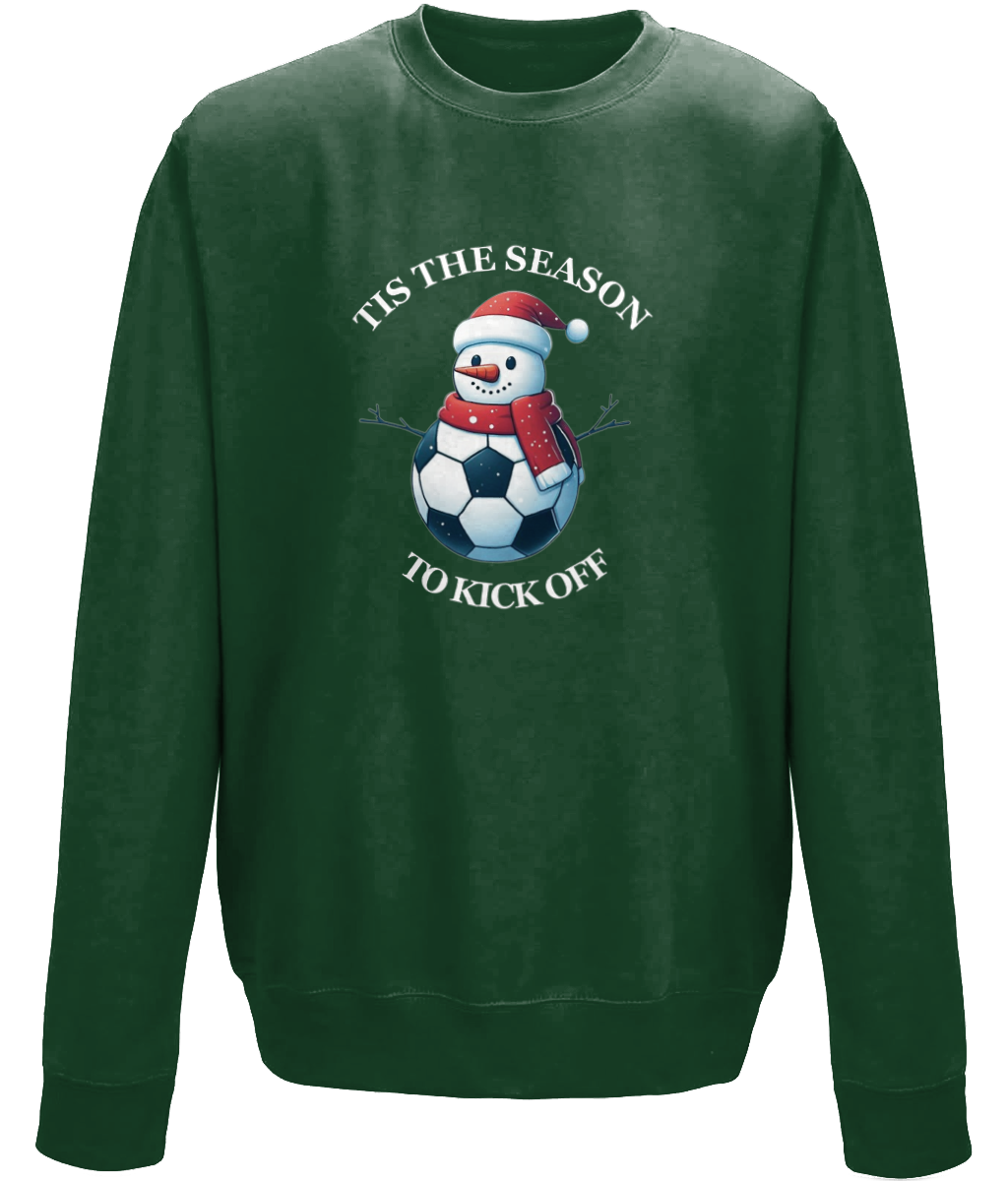 Snowman Football Christmas Sweatshirt - Festive Holiday Jumper