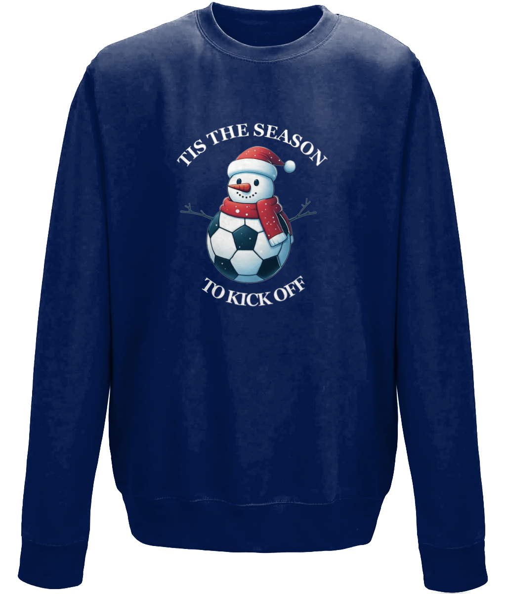 Snowman Football Christmas Sweatshirt - Festive Holiday Jumper