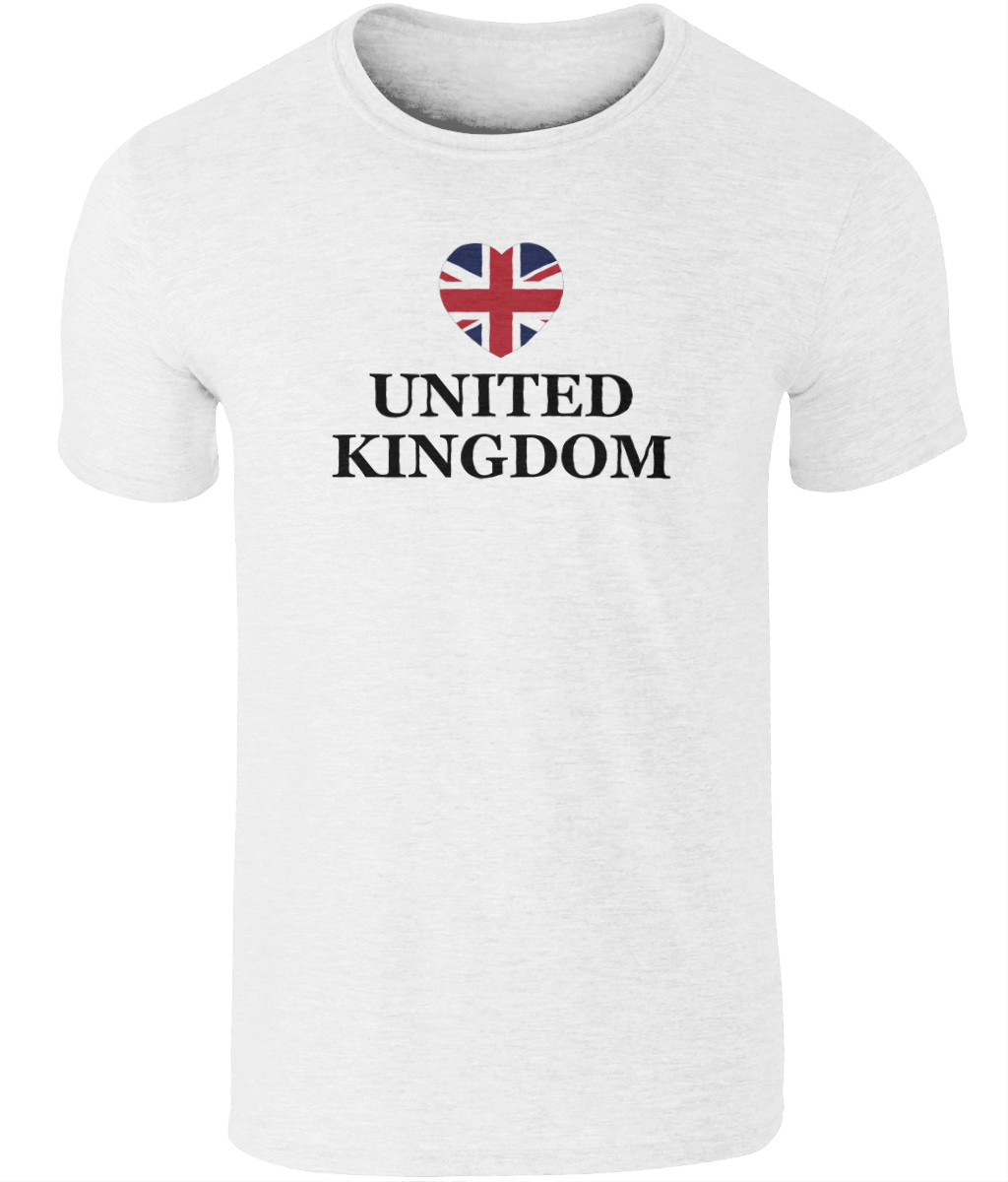 Union Jack Heart T-Shirt: British Pride Souvenir, 100% Cotton