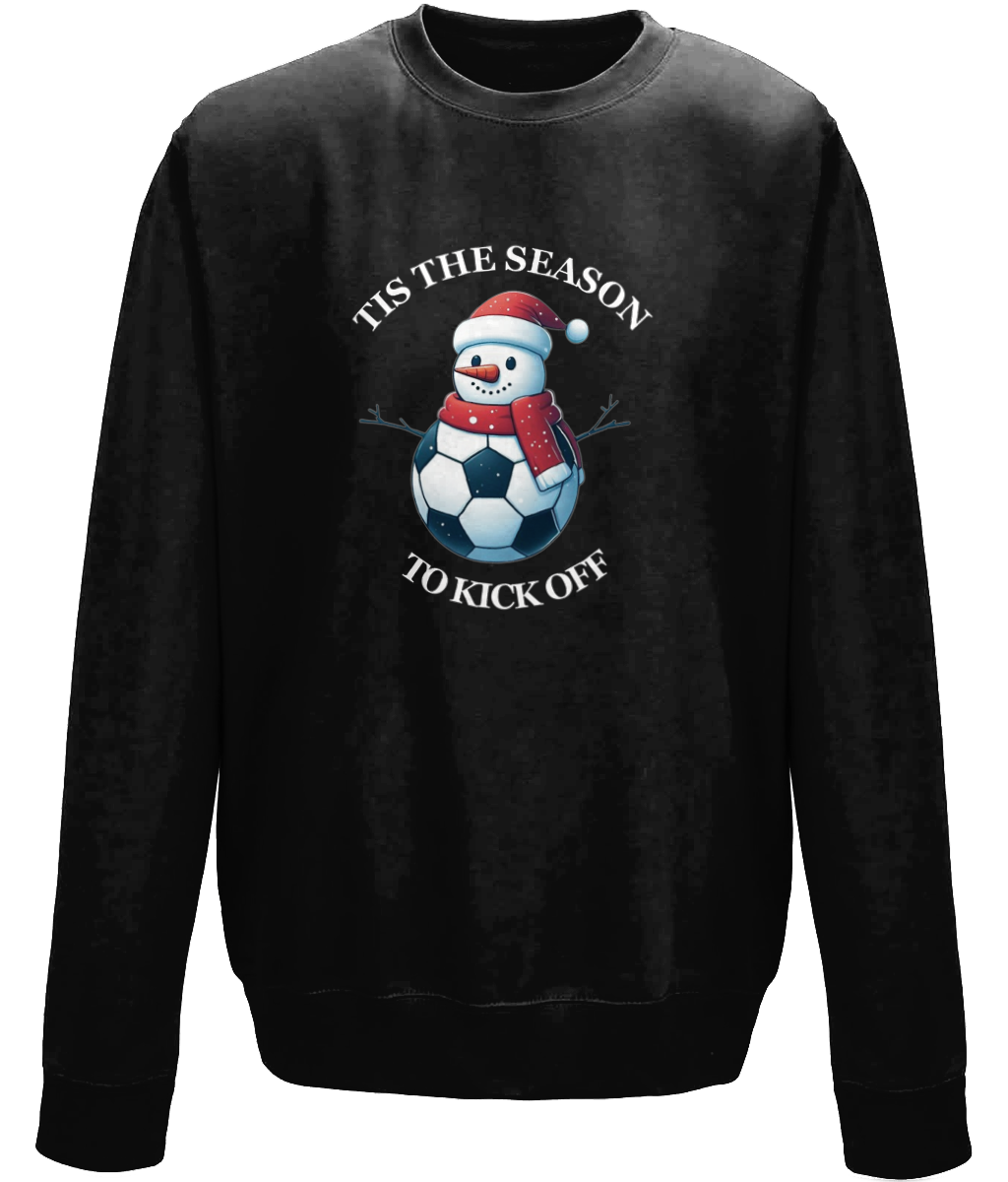 Snowman Football Christmas Sweatshirt - Festive Holiday Jumper